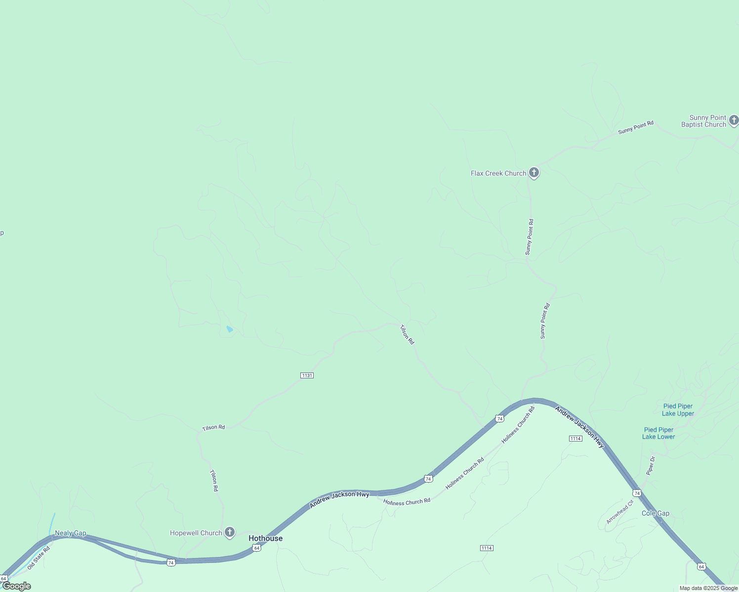 map of restaurants, bars, coffee shops, grocery stores, and more near 275 Kwali Pass in Murphy