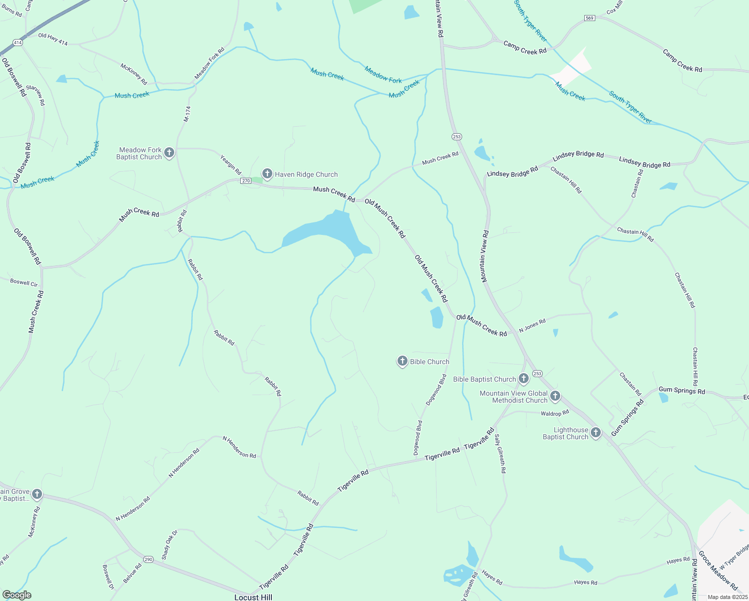 map of restaurants, bars, coffee shops, grocery stores, and more near 125 M-Pd-21 in Travelers Rest