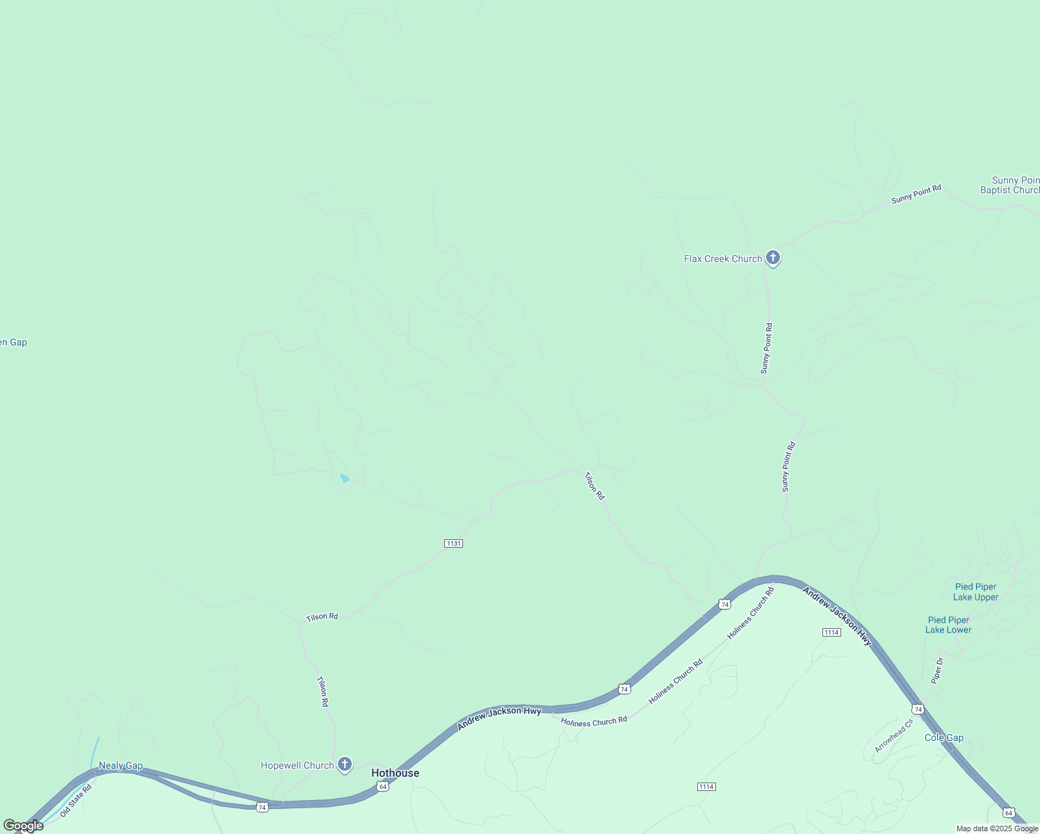 map of restaurants, bars, coffee shops, grocery stores, and more near 275 Kwali Pass in Murphy