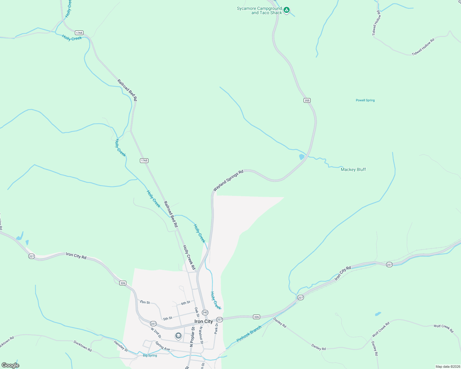 map of restaurants, bars, coffee shops, grocery stores, and more near 3057 County Highway 355 in Iron City