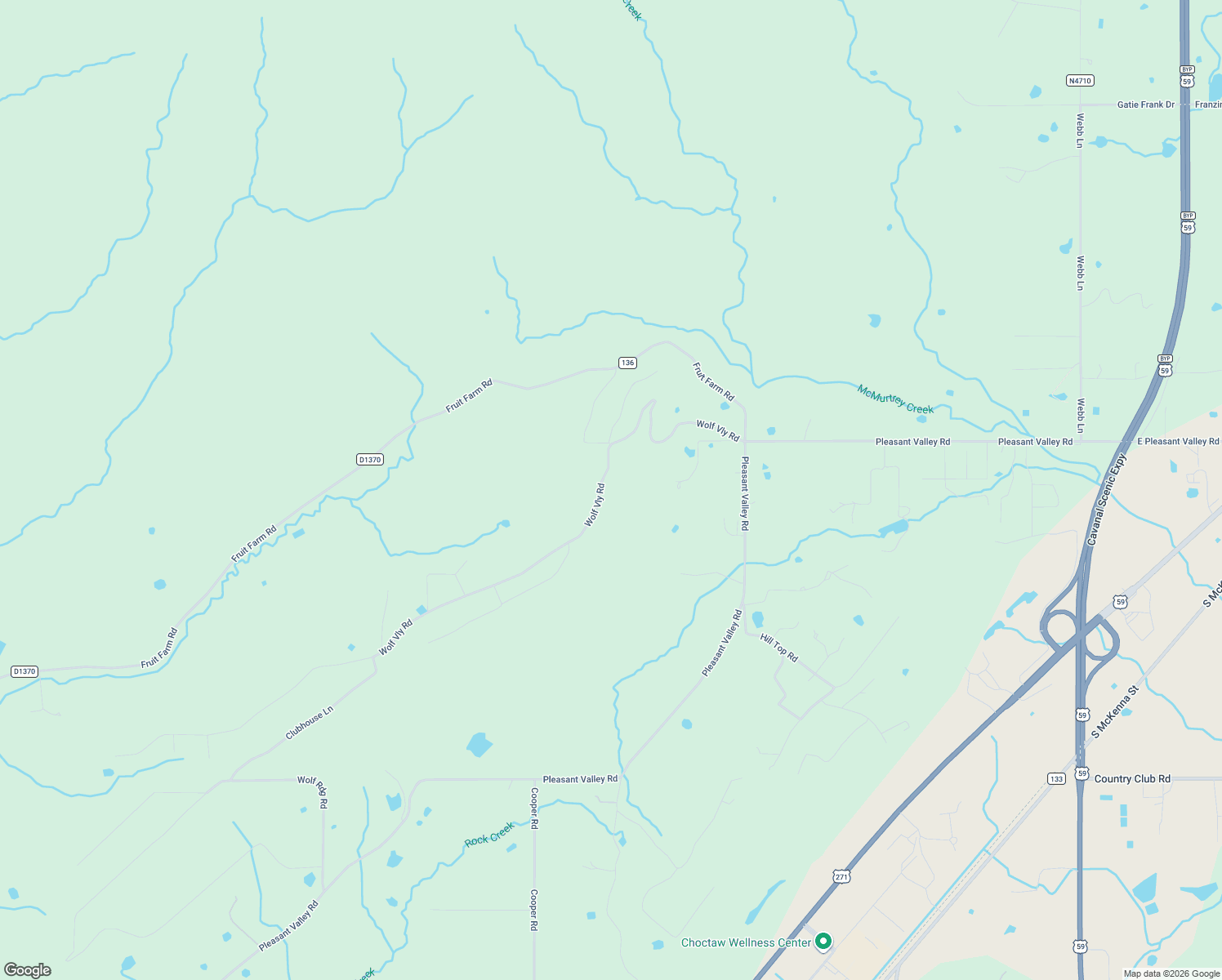 map of restaurants, bars, coffee shops, grocery stores, and more near 23572 Wolf Valley in Wister