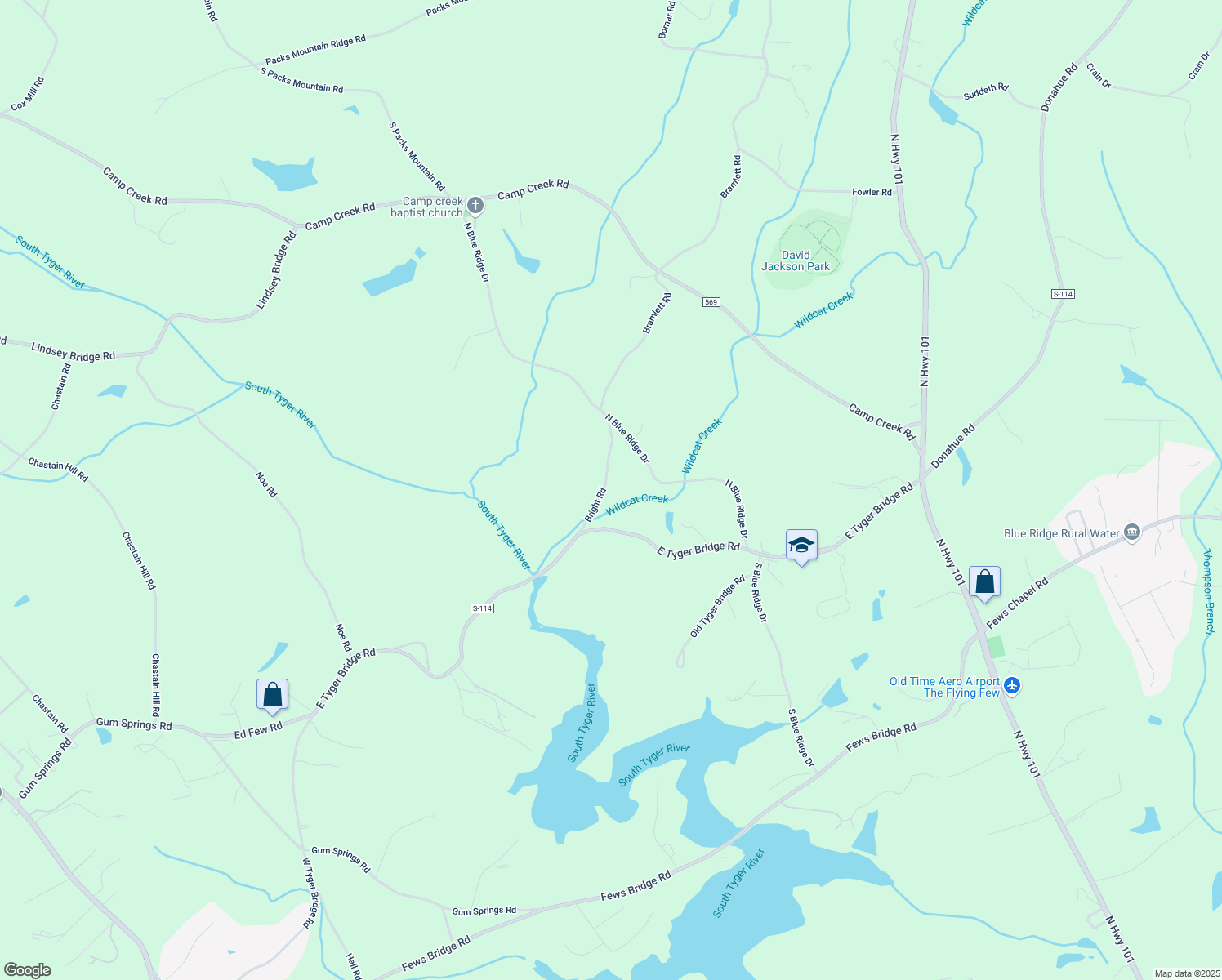 map of restaurants, bars, coffee shops, grocery stores, and more near 355 Bright Road in Taylors