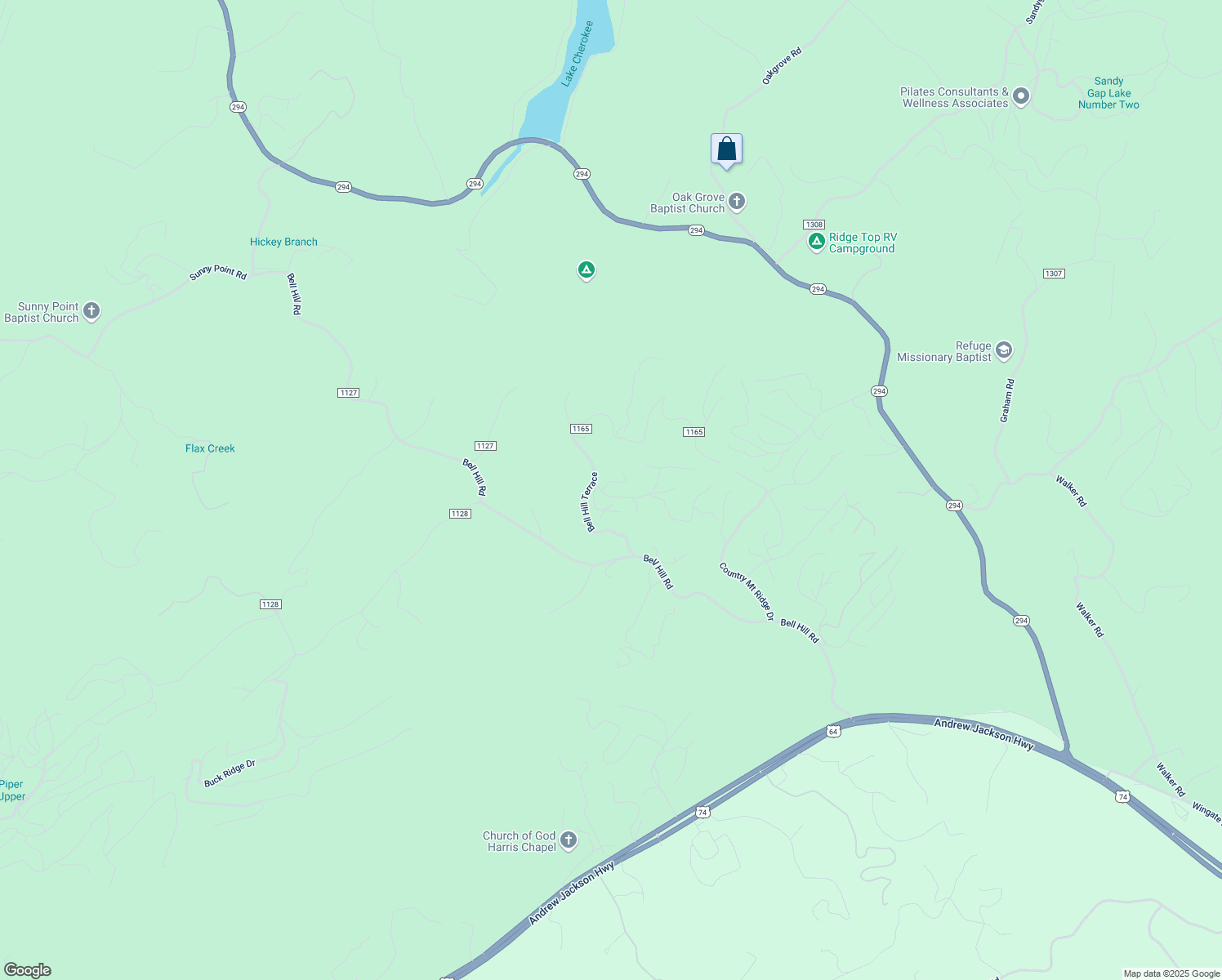 map of restaurants, bars, coffee shops, grocery stores, and more near 26-502 Shuler Mountain Road in Murphy