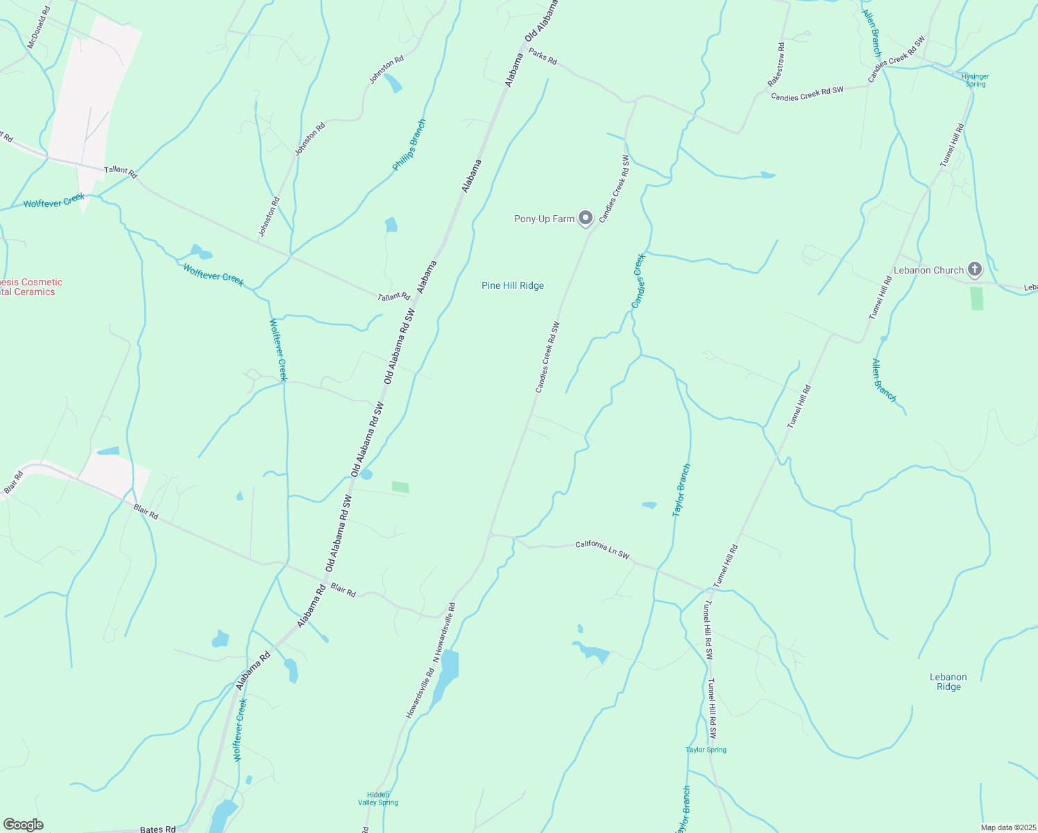 map of restaurants, bars, coffee shops, grocery stores, and more near 1378 Candies Creek Road Southwest in McDonald