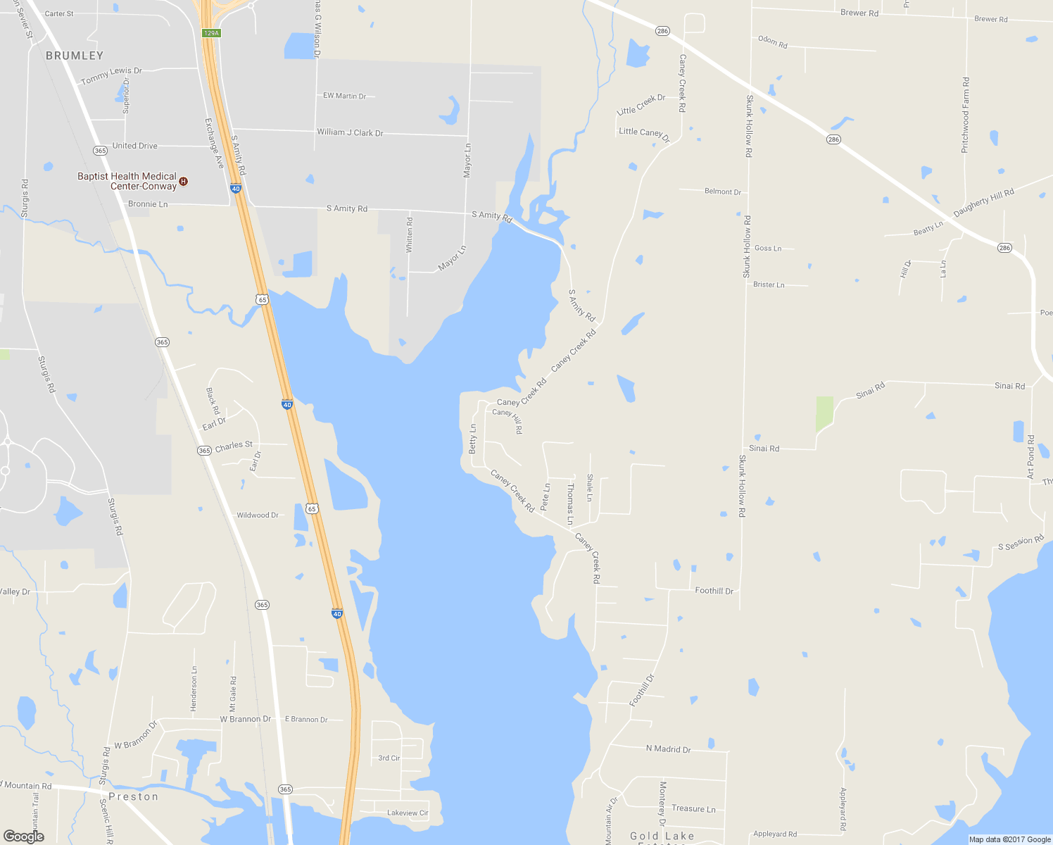 map of restaurants, bars, coffee shops, grocery stores, and more near 21 Caney Hill Road in Conway