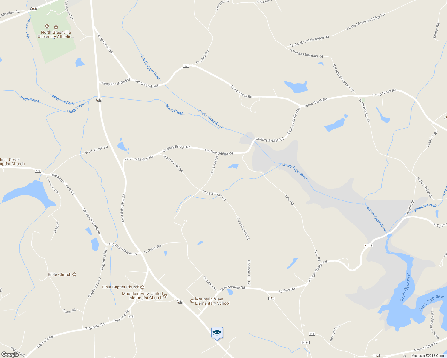 map of restaurants, bars, coffee shops, grocery stores, and more near 480 Chastain Road in Taylors