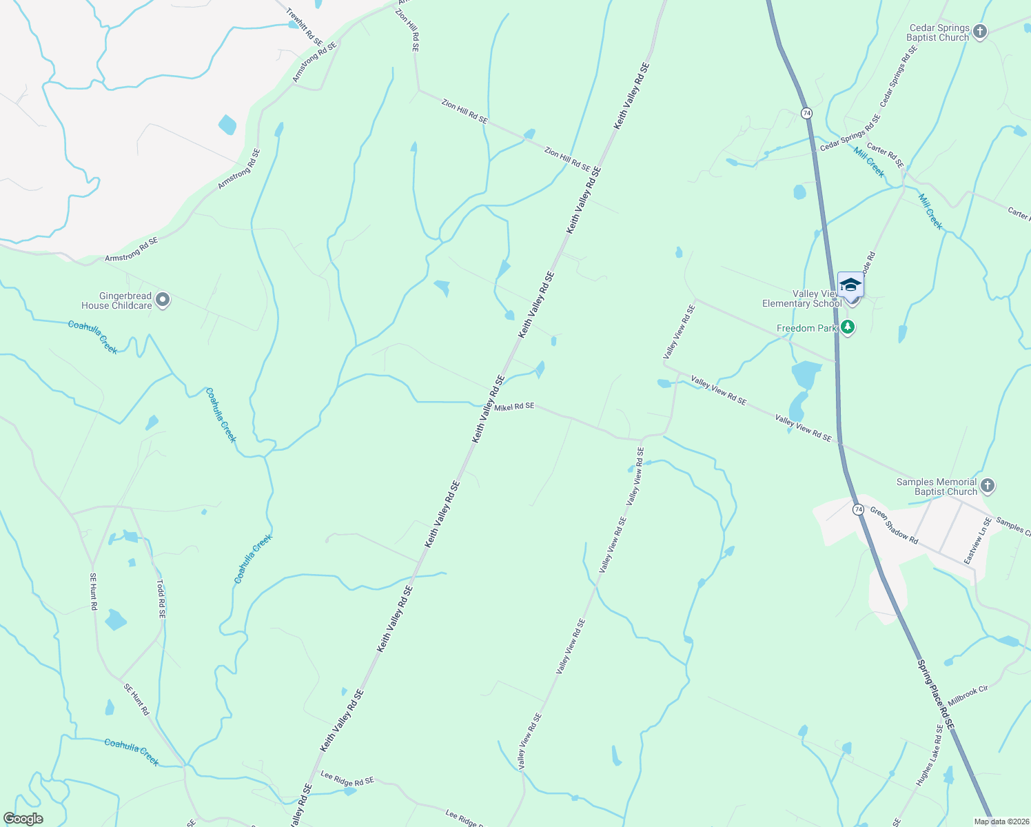 map of restaurants, bars, coffee shops, grocery stores, and more near 146 Mikel Road Southeast in Cleveland