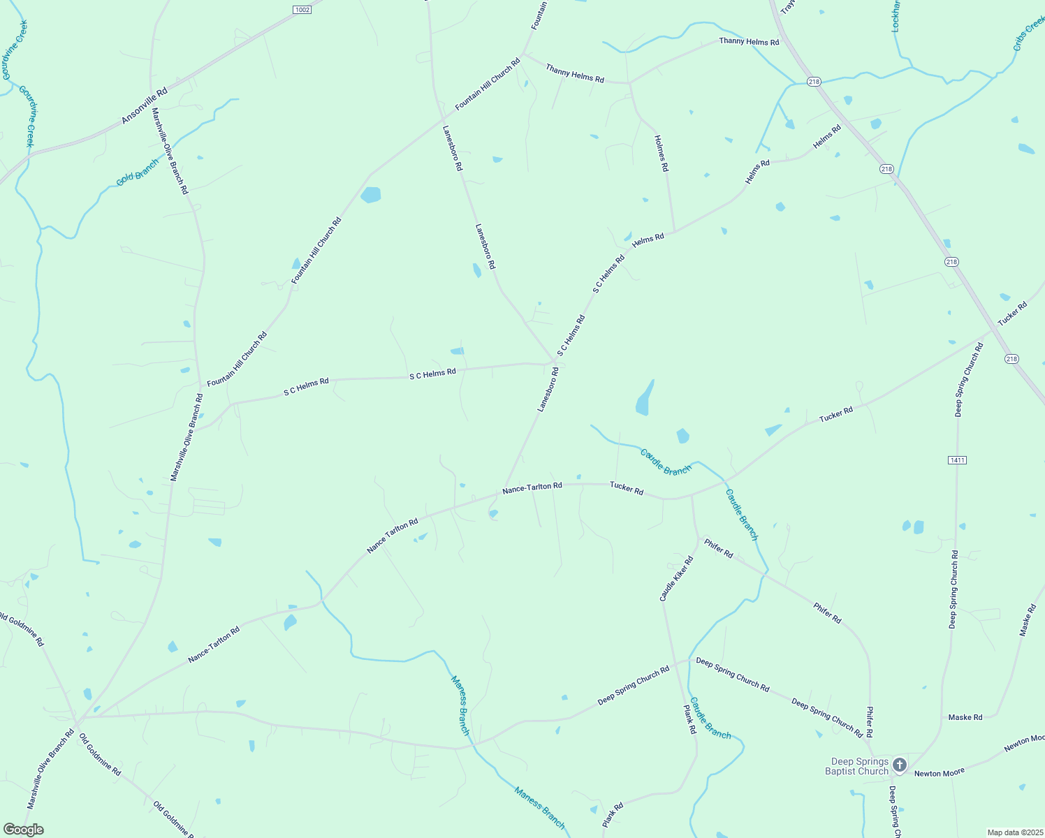 map of restaurants, bars, coffee shops, grocery stores, and more near 2315 Lanesboro Road in Marshville