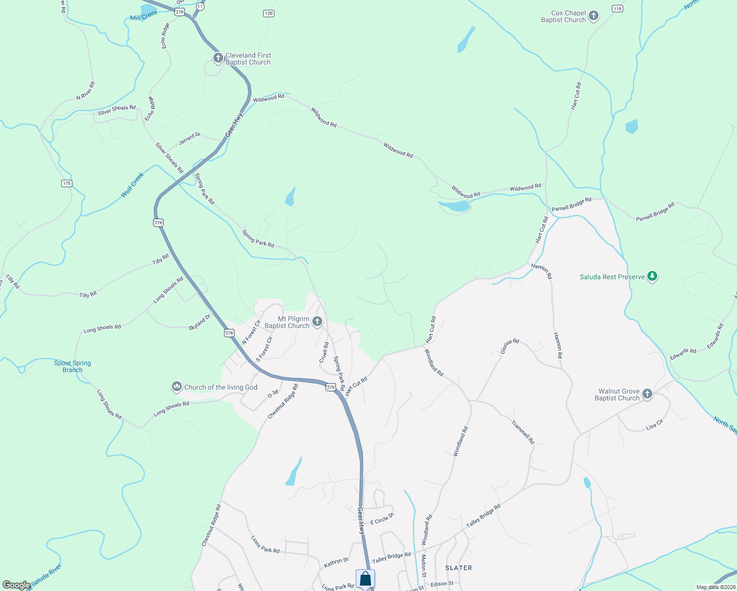 map of restaurants, bars, coffee shops, grocery stores, and more near 501 Apache Place in Greenville County