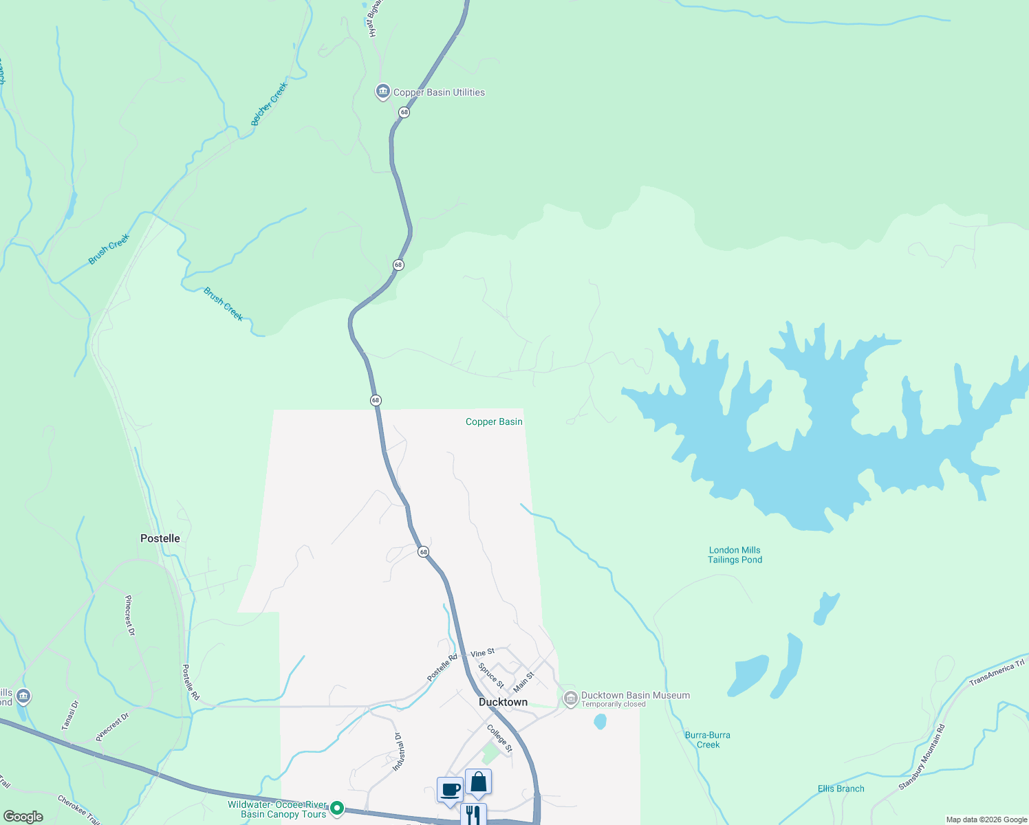 map of restaurants, bars, coffee shops, grocery stores, and more near 302 Chanceytown Road in Turtletown