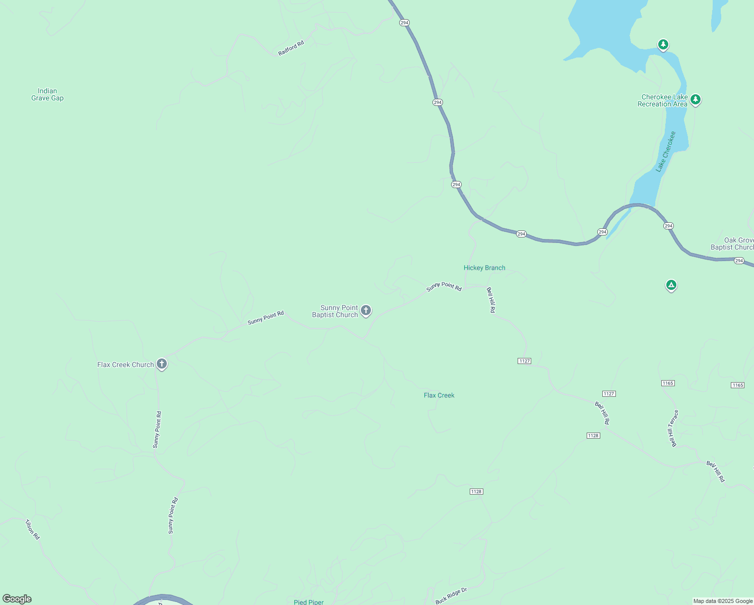 map of restaurants, bars, coffee shops, grocery stores, and more near 2503 Sunny Point Road in Murphy