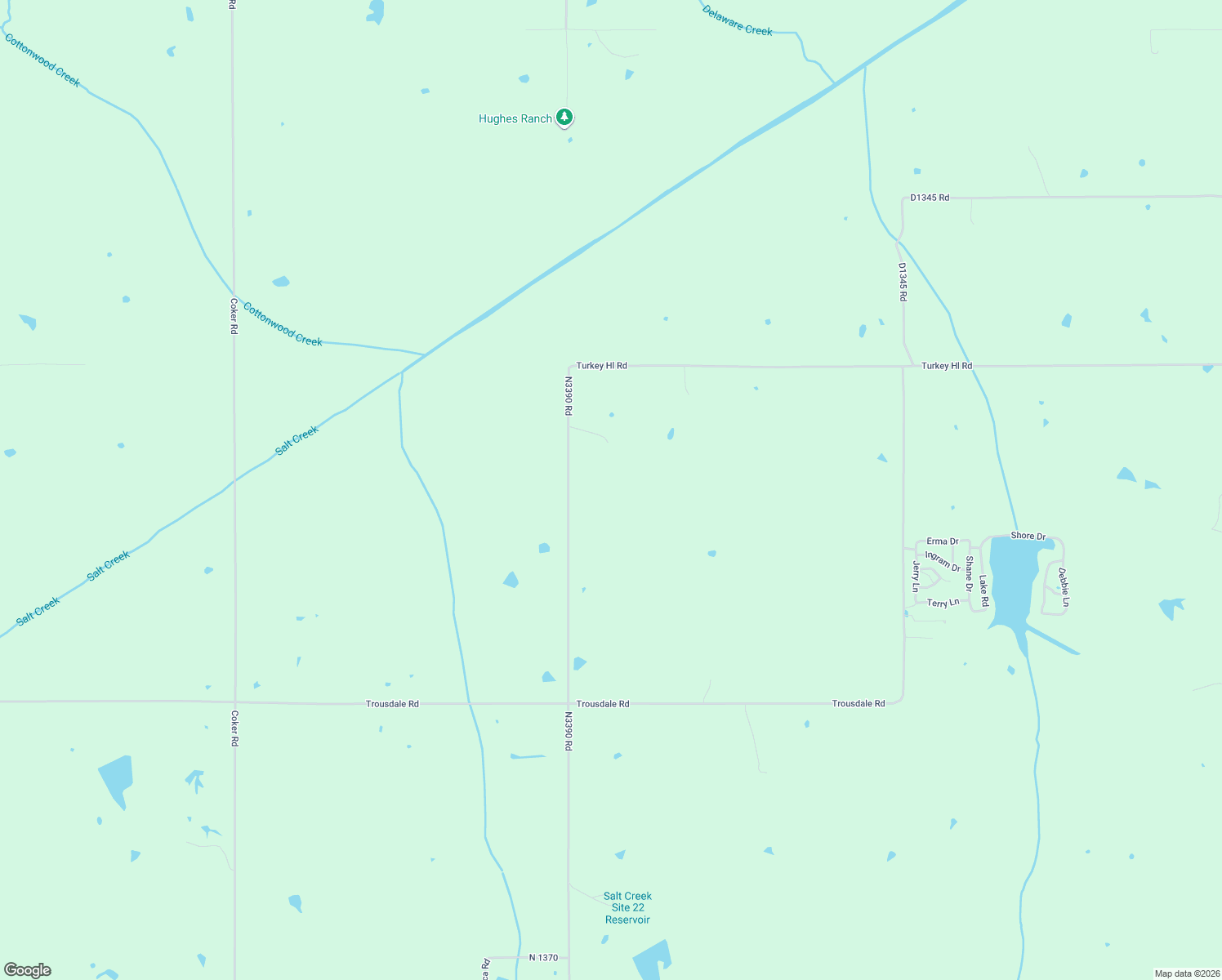 map of restaurants, bars, coffee shops, grocery stores, and more near 35183 Acme Road in Asher