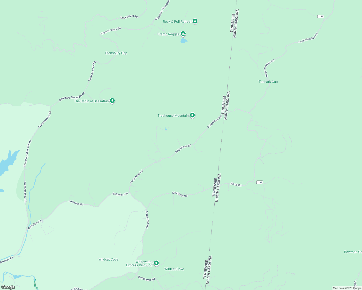 map of restaurants, bars, coffee shops, grocery stores, and more near 767 Burgertown Road in Copperhill
