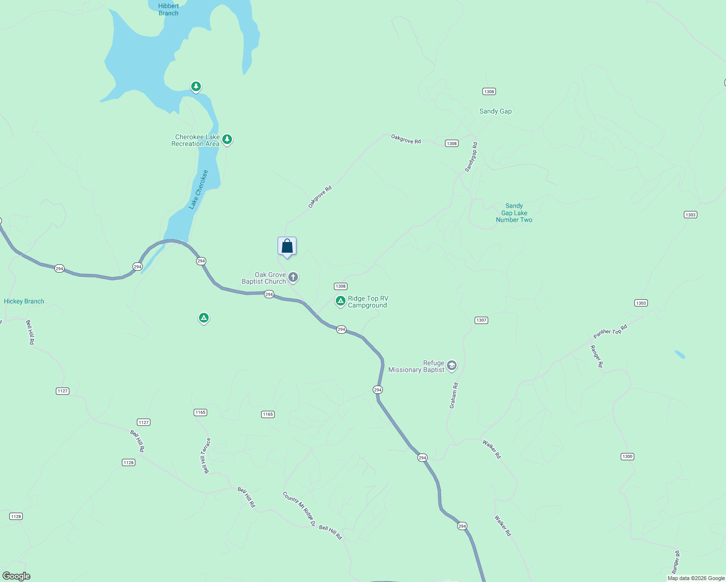 map of restaurants, bars, coffee shops, grocery stores, and more near 320 Sandy Gap Road in Murphy