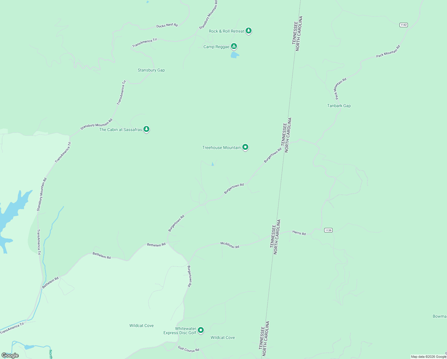 map of restaurants, bars, coffee shops, grocery stores, and more near 767 Burgertown Road in Copperhill