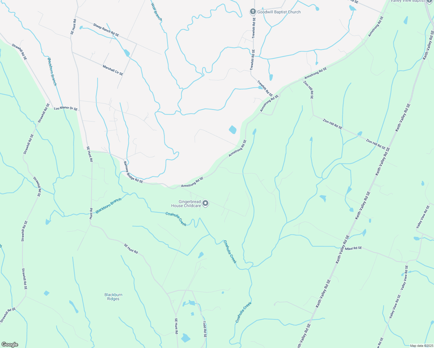map of restaurants, bars, coffee shops, grocery stores, and more near 1399 Armstrong Road Southeast in Cleveland