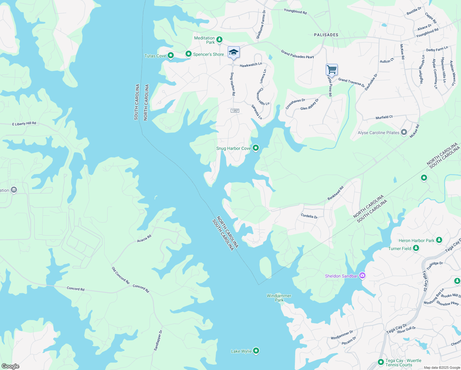 map of restaurants, bars, coffee shops, grocery stores, and more near 17811 Wilbanks Drive in Charlotte