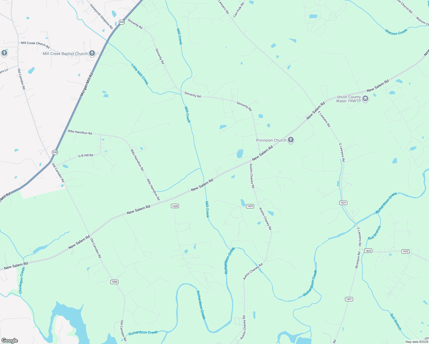 map of restaurants, bars, coffee shops, grocery stores, and more near 2511 New Salem Road in Monroe