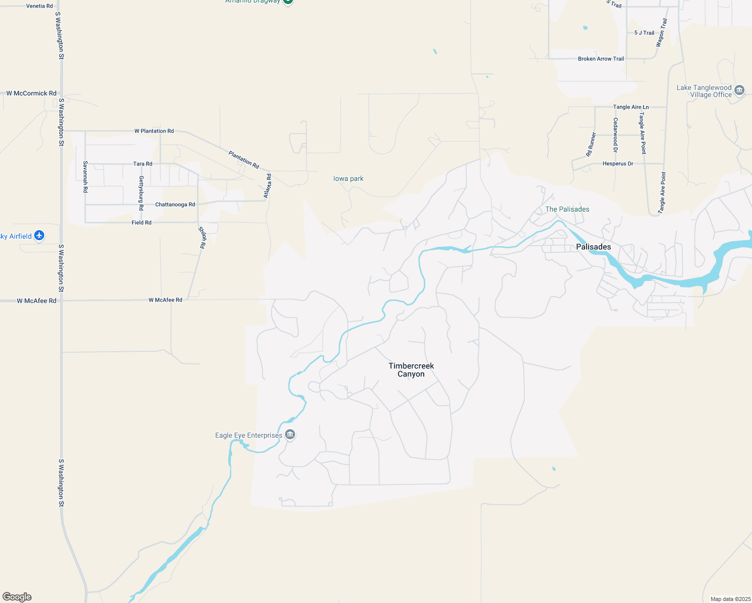 map of restaurants, bars, coffee shops, grocery stores, and more near 104 Tennis Court Street in Amarillo