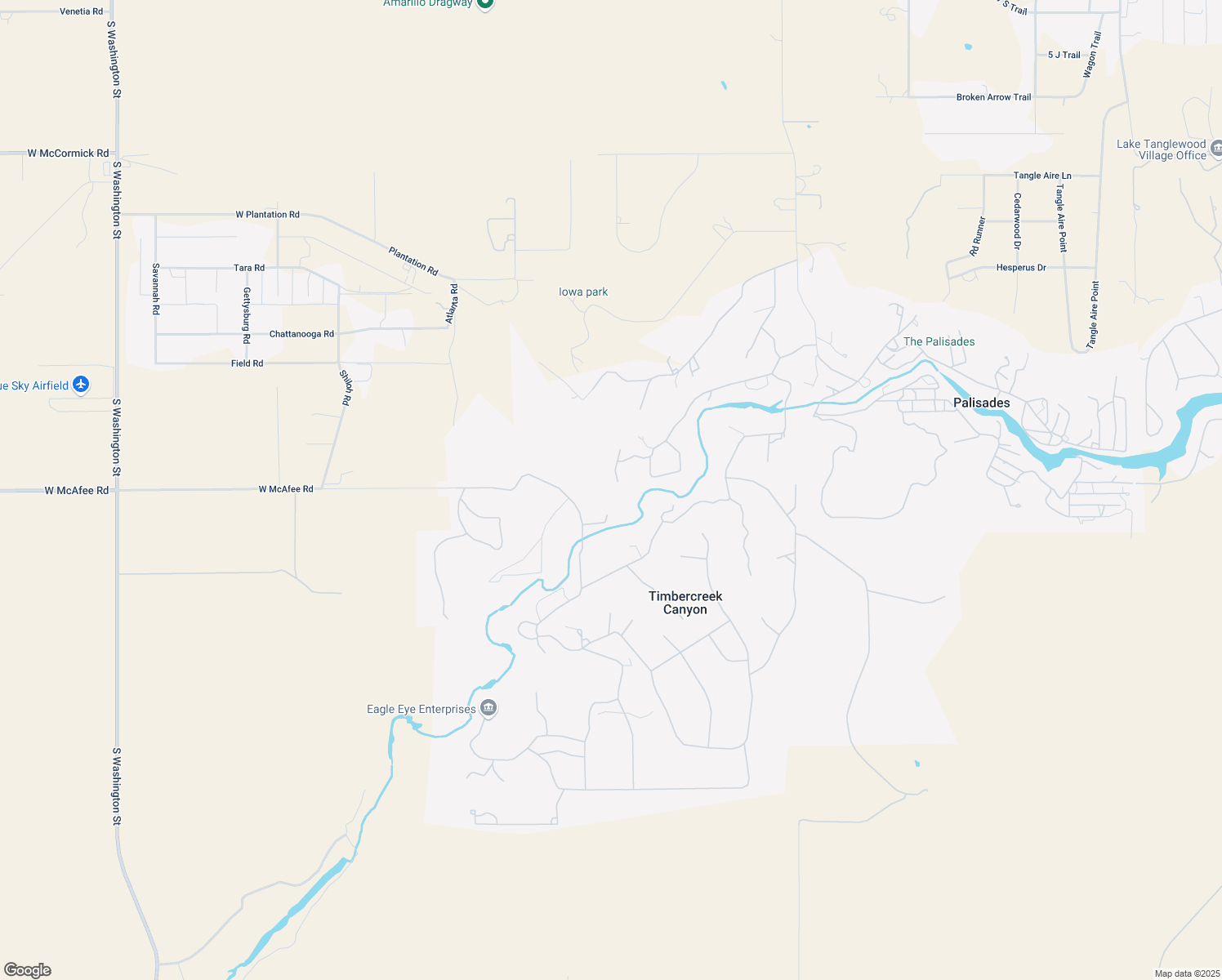 map of restaurants, bars, coffee shops, grocery stores, and more near 104 Tennis Court Street in Amarillo