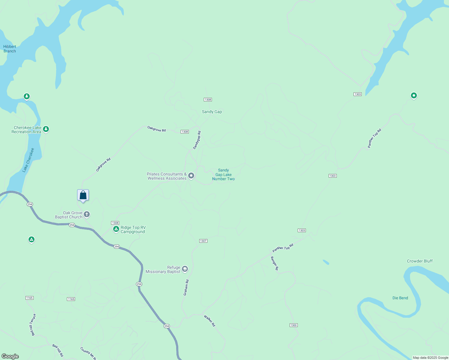 map of restaurants, bars, coffee shops, grocery stores, and more near 125 Twin Pond Drive in Murphy