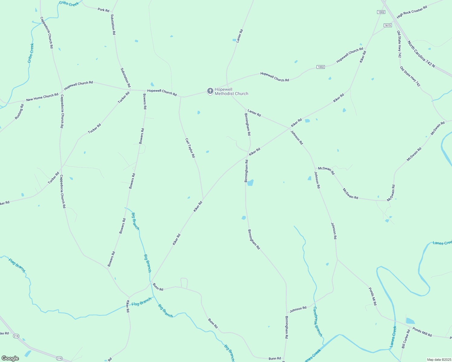 map of restaurants, bars, coffee shops, grocery stores, and more near 1573 Kiker Road in Peachland