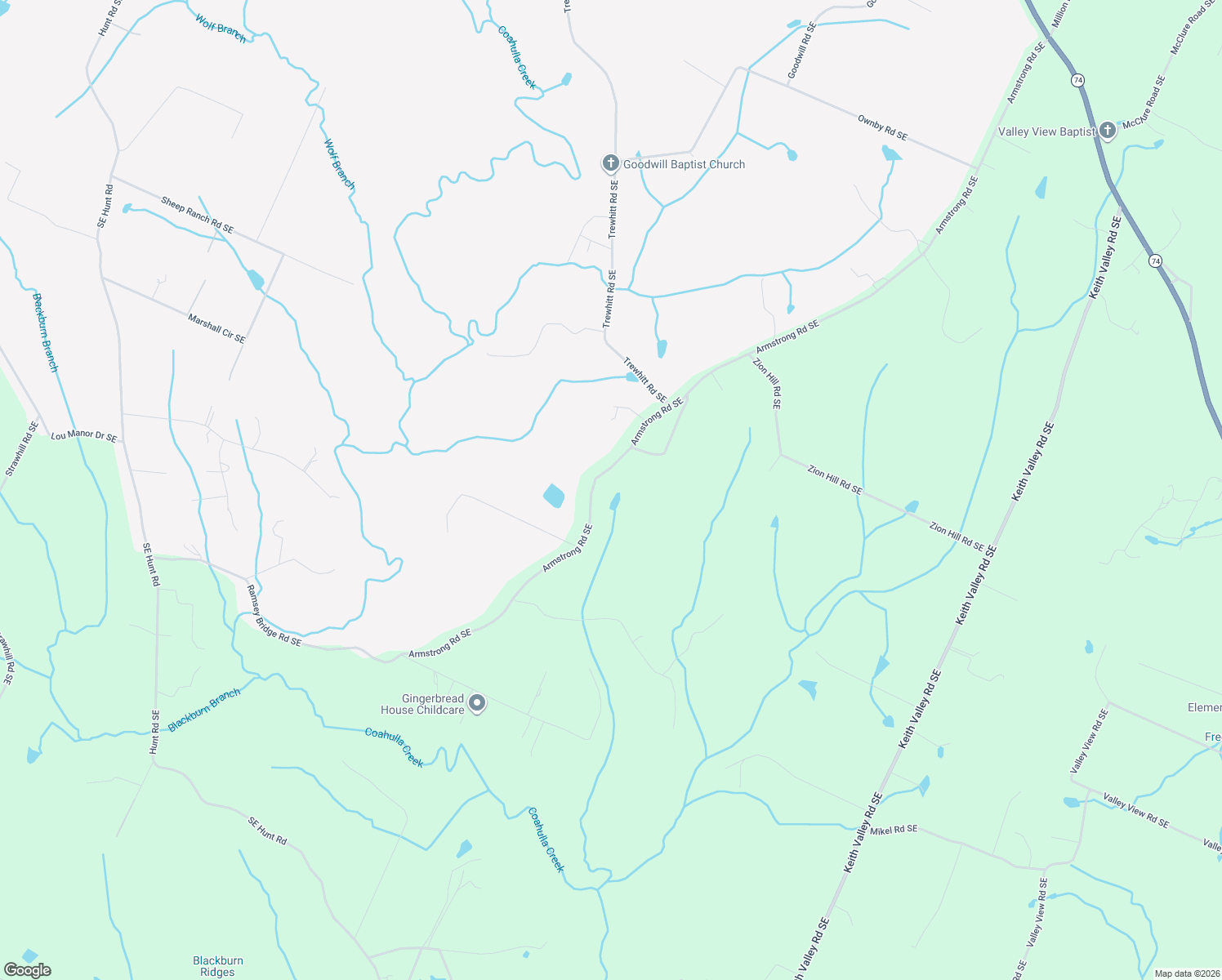 map of restaurants, bars, coffee shops, grocery stores, and more near 1119 Armstrong Road Southeast in Cleveland