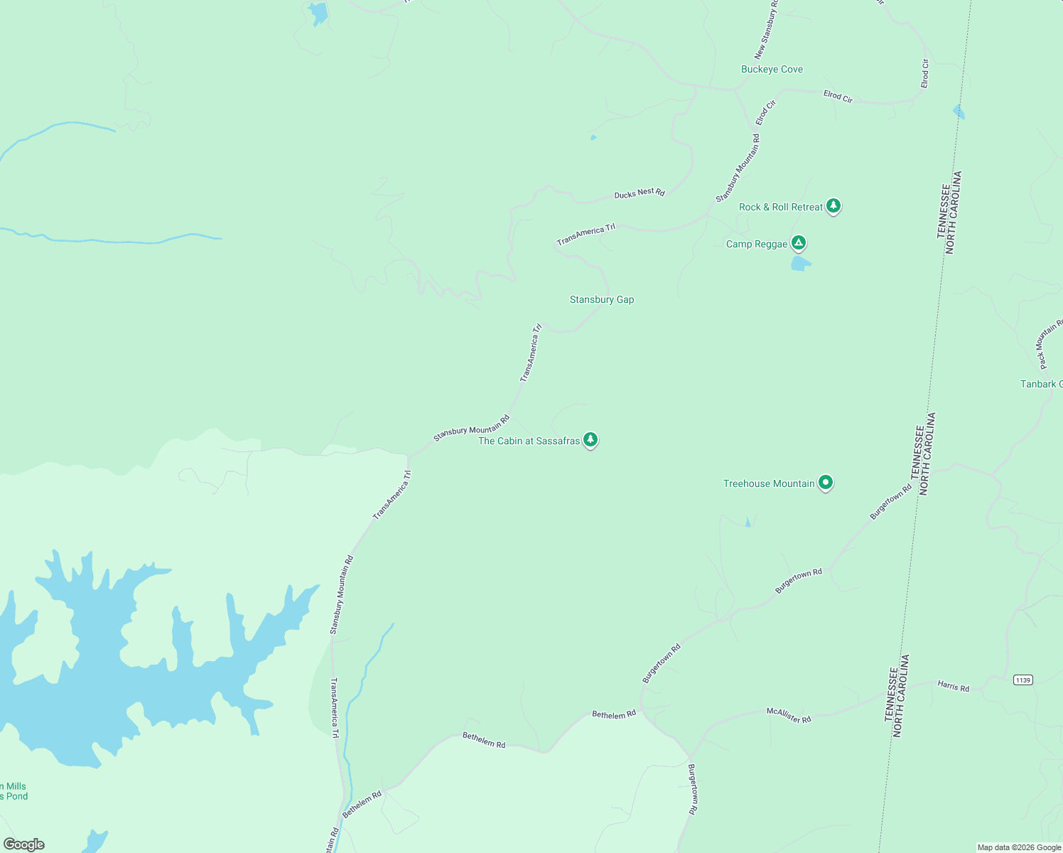 map of restaurants, bars, coffee shops, grocery stores, and more near 155 Sassasfras Ridge Road in Copperhill