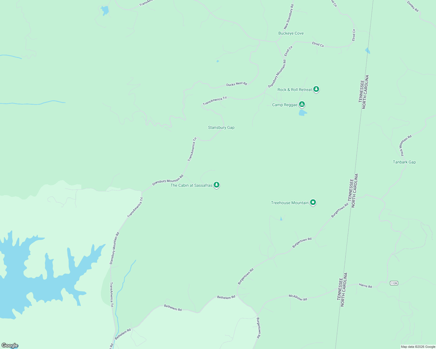 map of restaurants, bars, coffee shops, grocery stores, and more near 266 Sassasfras Ridge Road in Turtletown