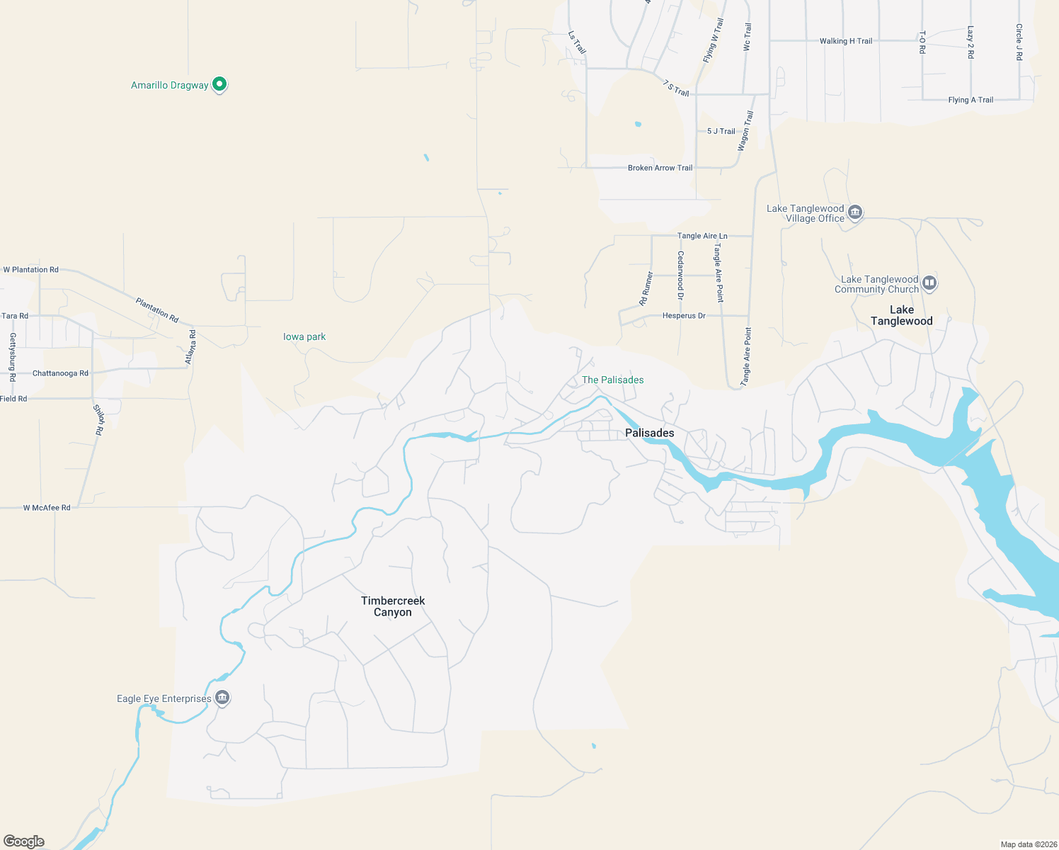 map of restaurants, bars, coffee shops, grocery stores, and more near 116 Brentwood Rd in Amarillo
