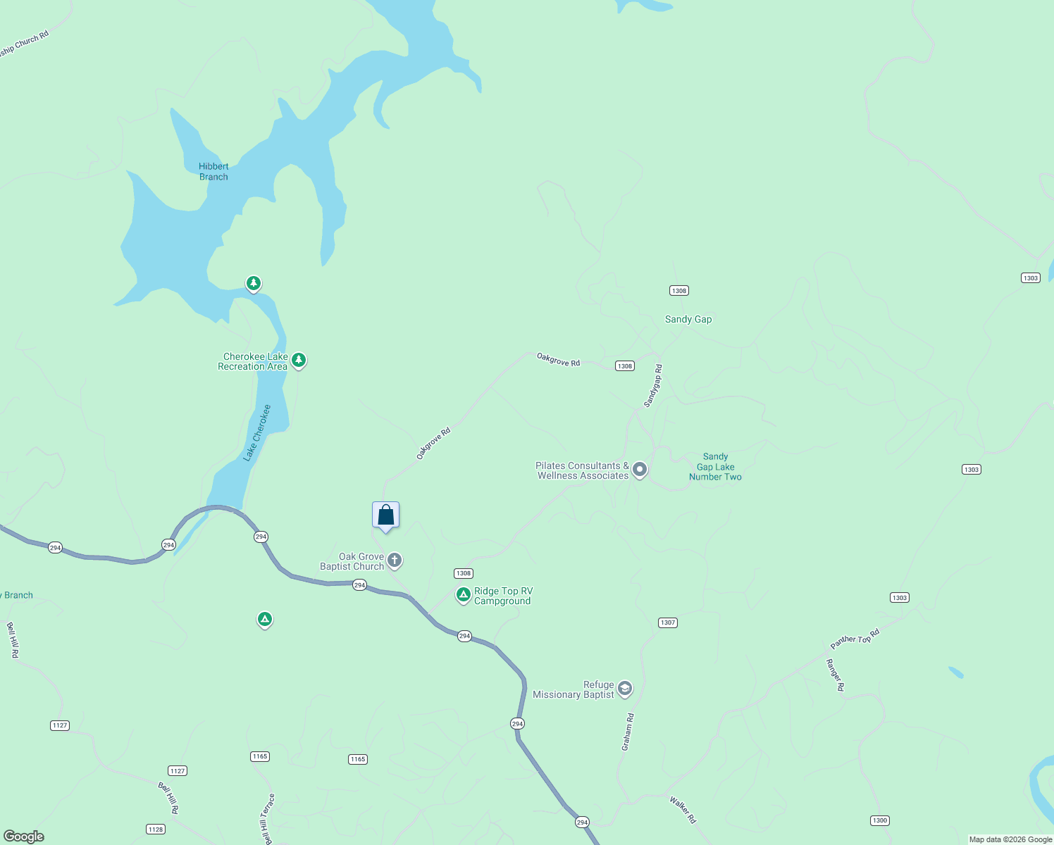 map of restaurants, bars, coffee shops, grocery stores, and more near 741 Sandy Gap Road in Murphy
