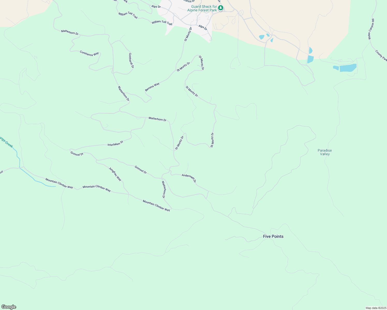 map of restaurants, bars, coffee shops, grocery stores, and more near 16850 Matterhorn Court in Tehachapi