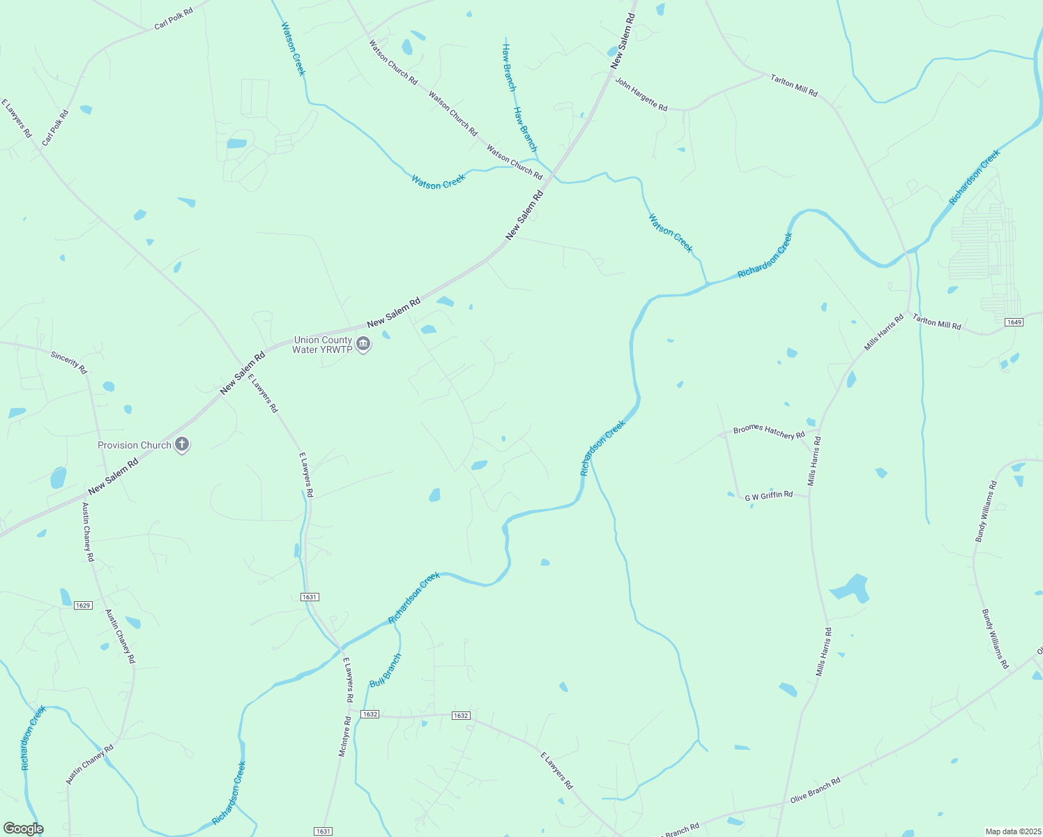map of restaurants, bars, coffee shops, grocery stores, and more near 3908 Mullis Newsome Road in Monroe