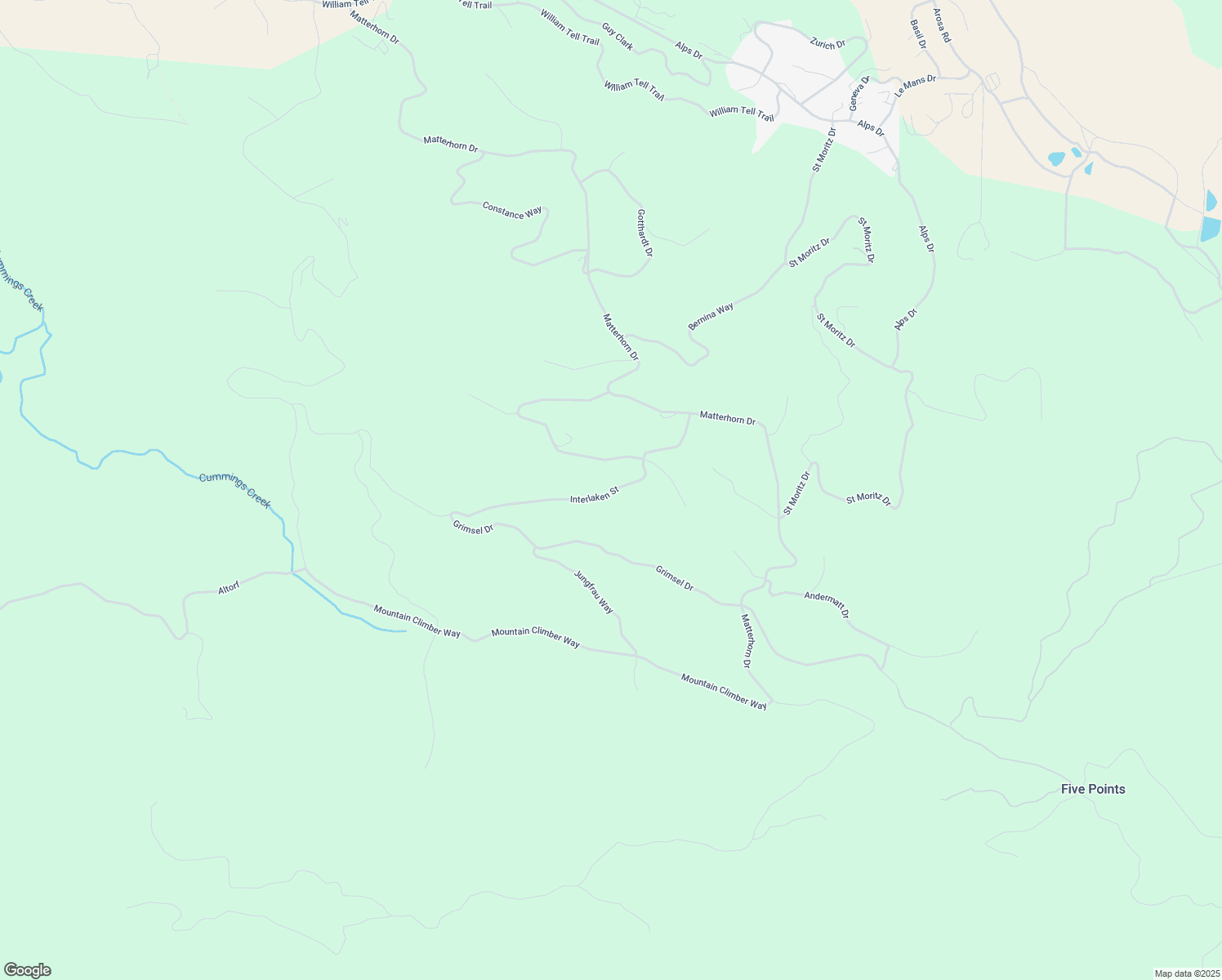 map of restaurants, bars, coffee shops, grocery stores, and more near 16851 Interlaken Street in Tehachapi