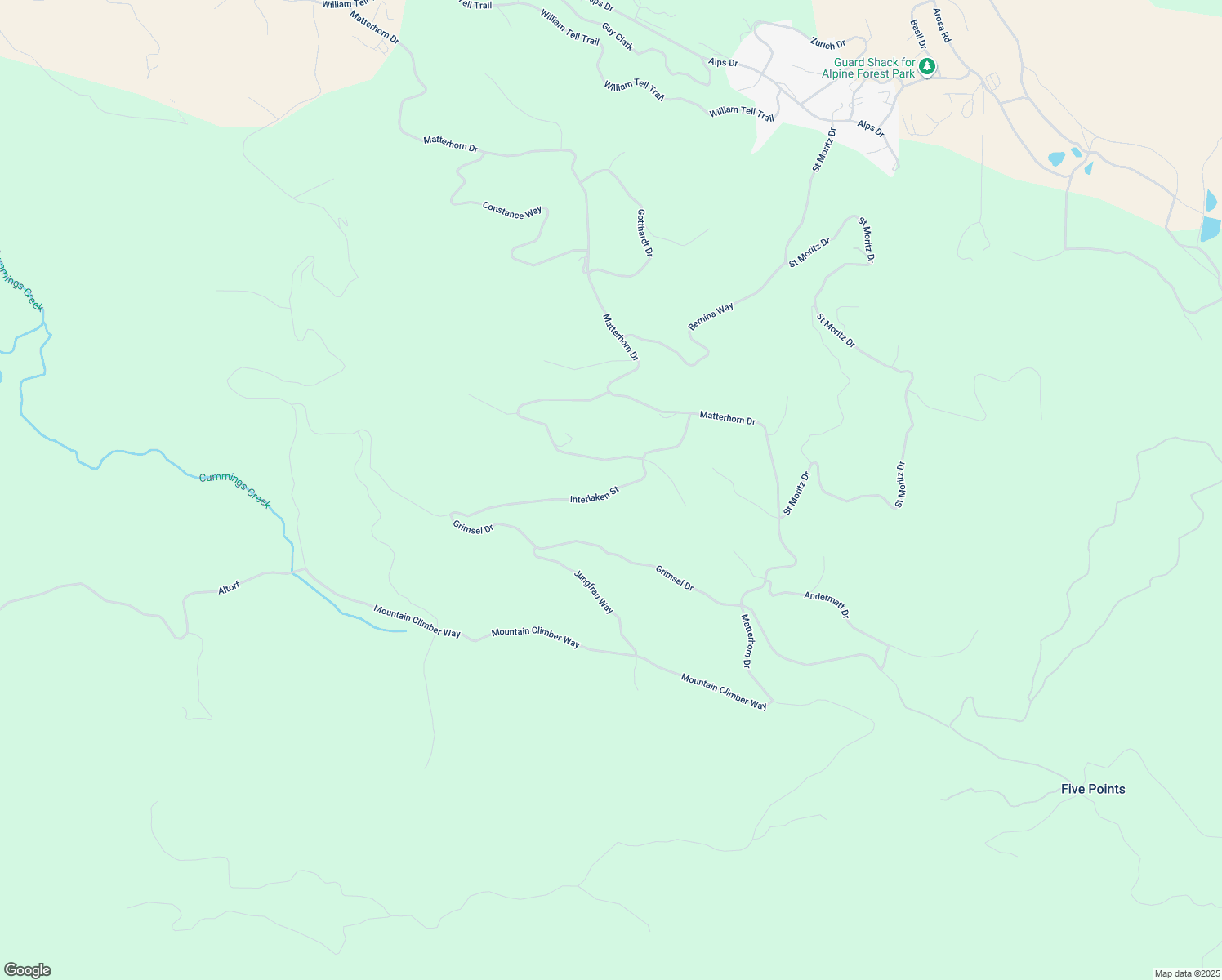 map of restaurants, bars, coffee shops, grocery stores, and more near 16851 Interlaken Street in Tehachapi