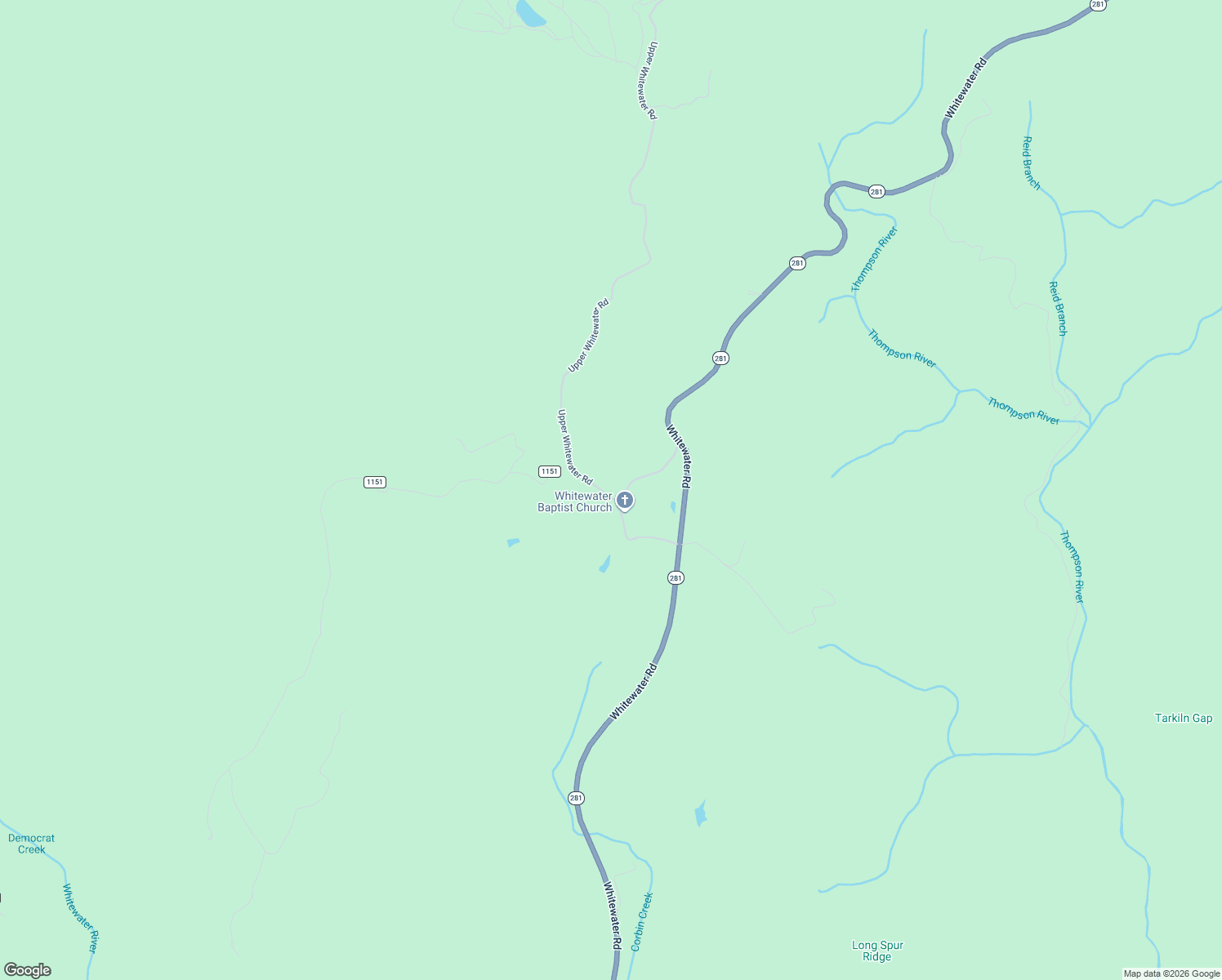 map of restaurants, bars, coffee shops, grocery stores, and more near 270 Whitewater Church Road in Sapphire