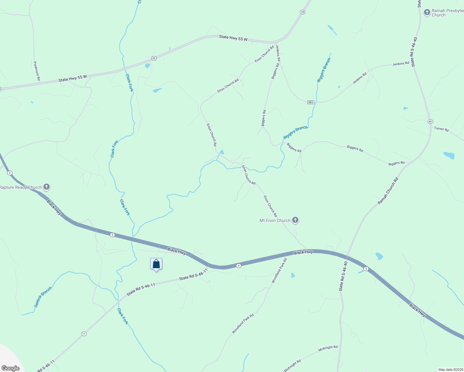 map of restaurants, bars, coffee shops, grocery stores, and more near 447 Enon Church Road in Smyrna