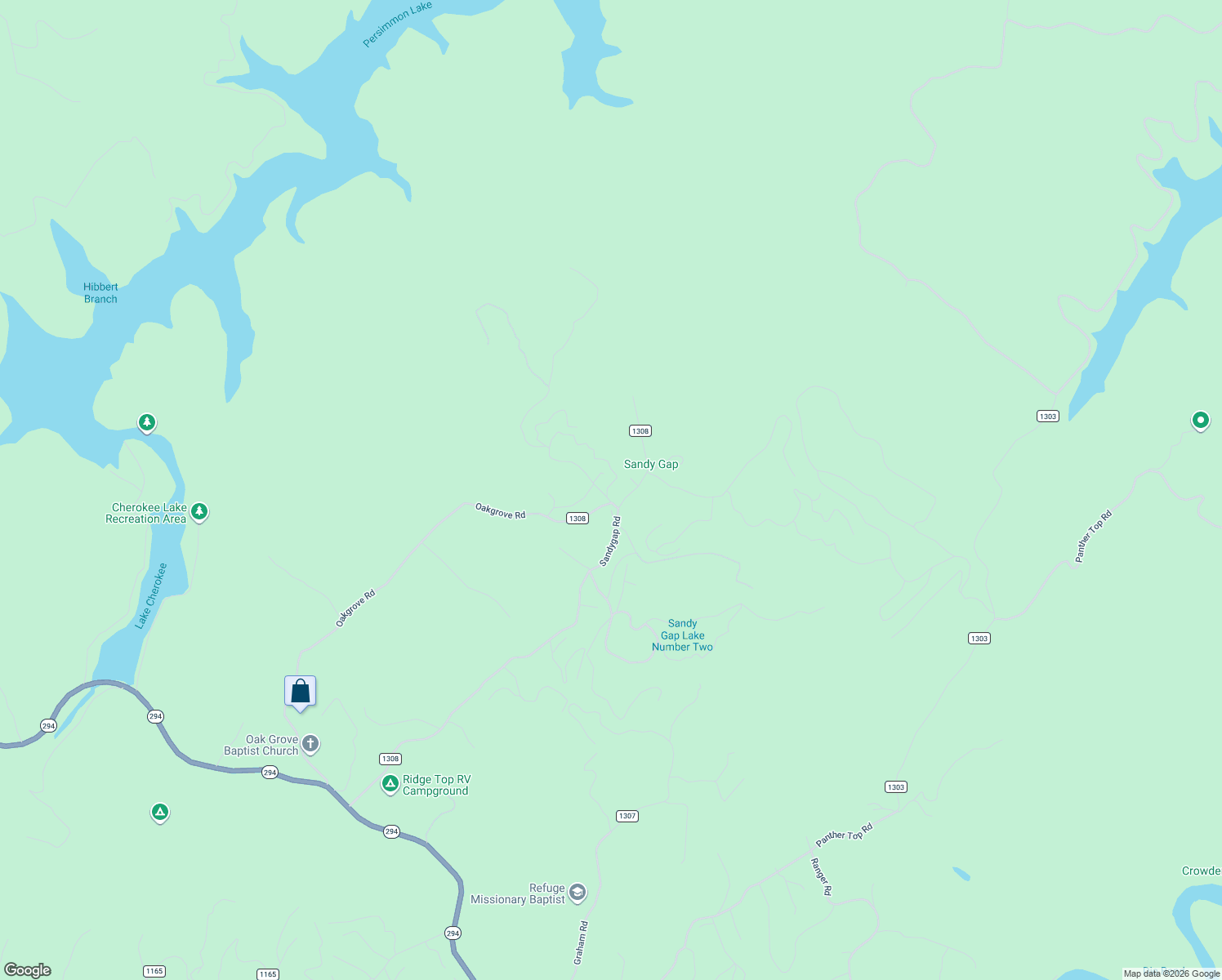 map of restaurants, bars, coffee shops, grocery stores, and more near 1253 Sandy Gap Road in Murphy