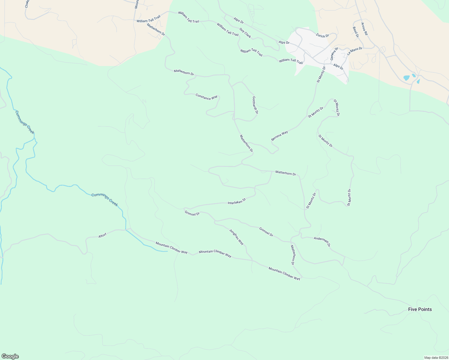 map of restaurants, bars, coffee shops, grocery stores, and more near 16930 Grindelwald Drive in Tehachapi