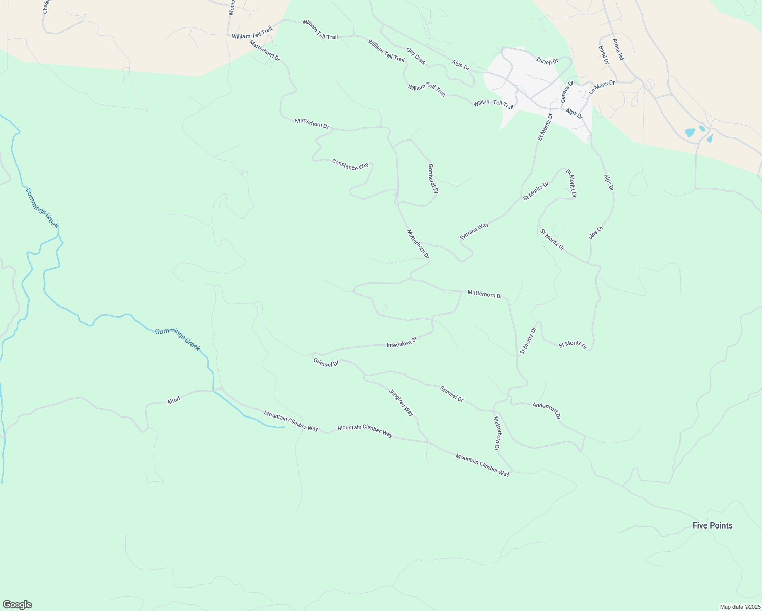 map of restaurants, bars, coffee shops, grocery stores, and more near 16930 Grindelwald Drive in Tehachapi