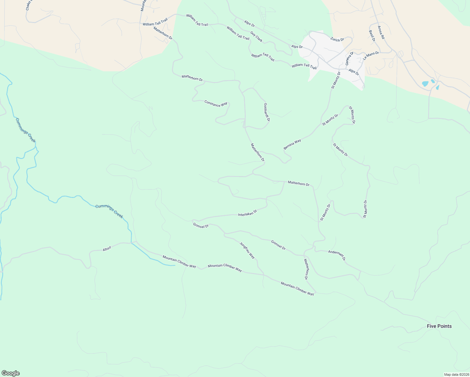 map of restaurants, bars, coffee shops, grocery stores, and more near 16930 Grindelwald Drive in Tehachapi