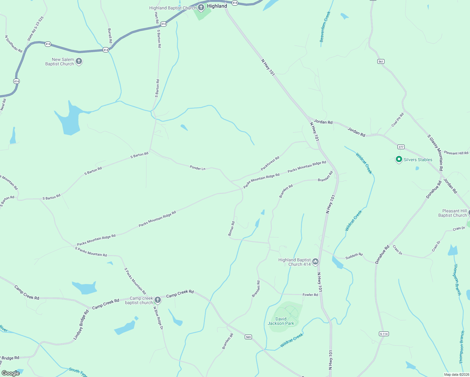 map of restaurants, bars, coffee shops, grocery stores, and more near 600 Packs Mountain Ridge Road in Taylors