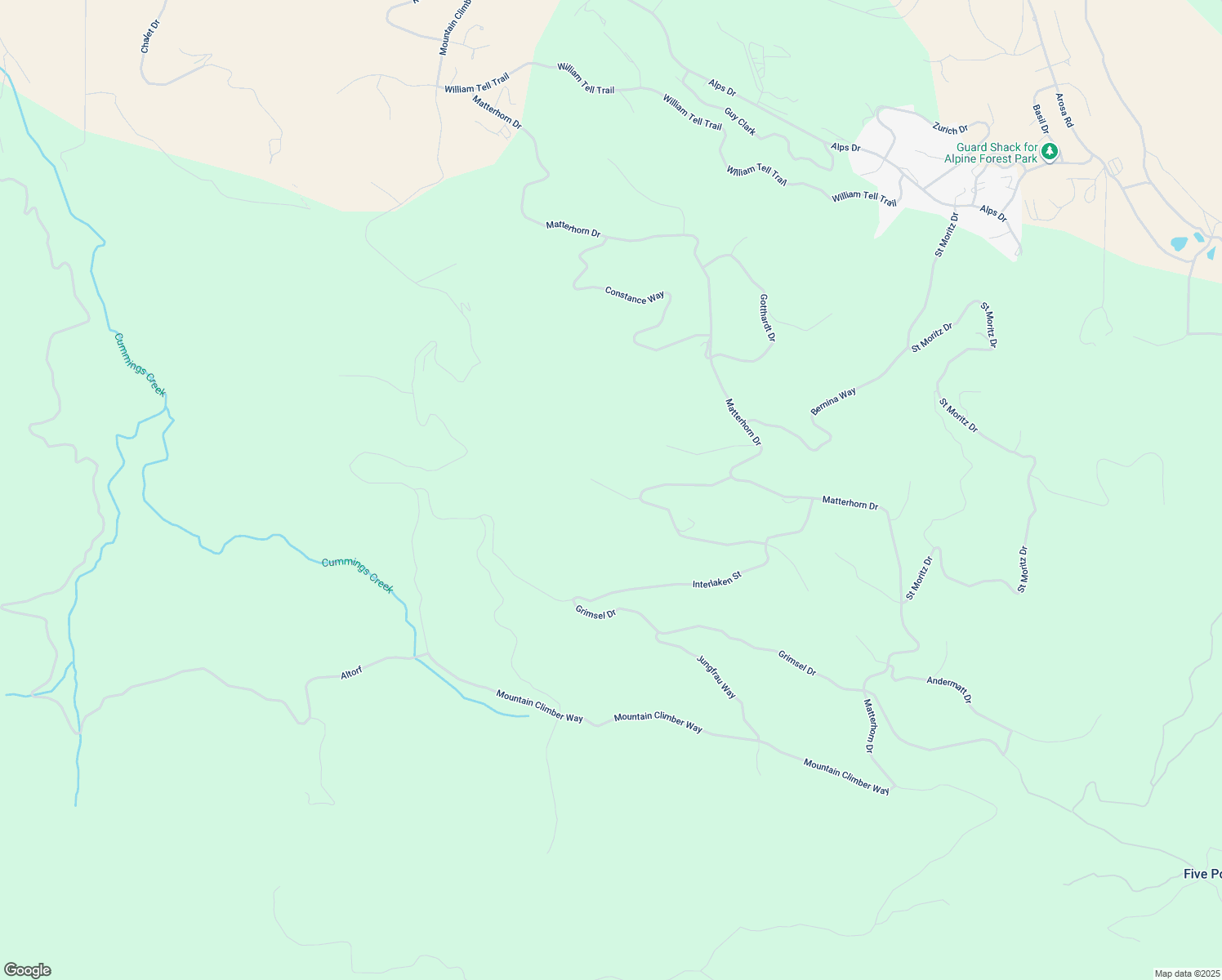 map of restaurants, bars, coffee shops, grocery stores, and more near Grindelwald Court in Kern County