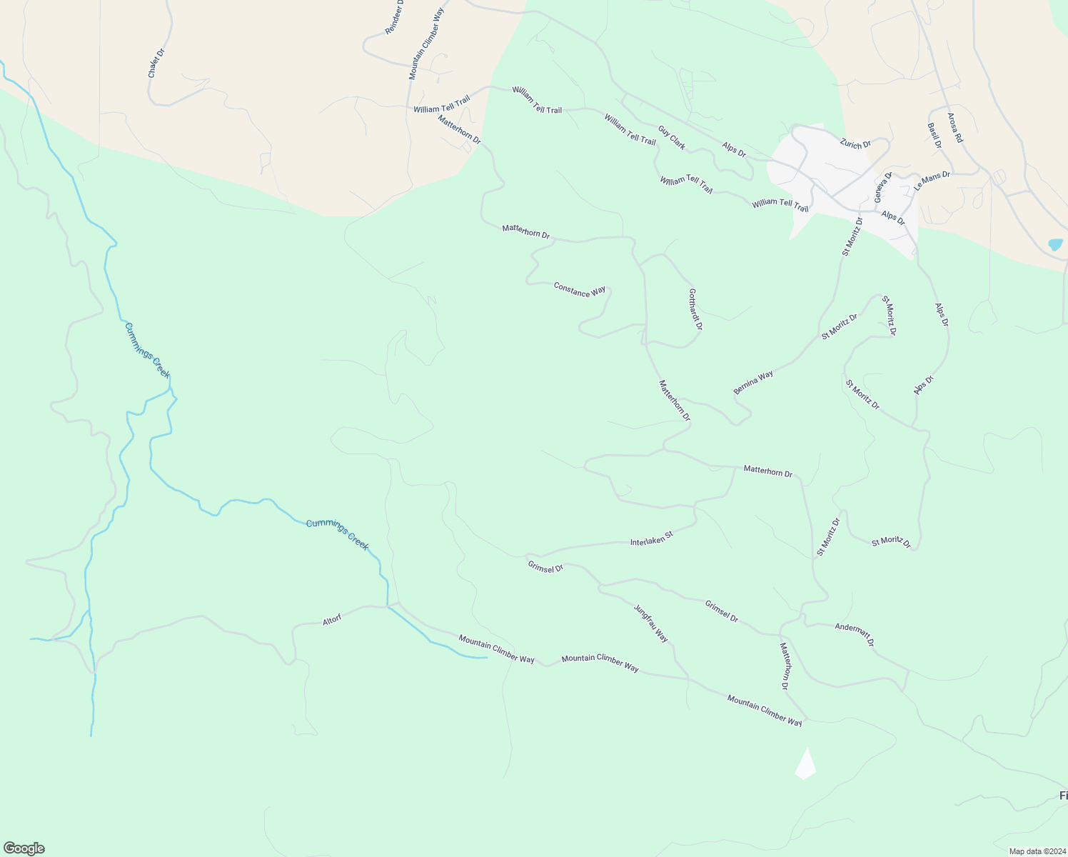 map of restaurants, bars, coffee shops, grocery stores, and more near Grindelwald Court in Kern County