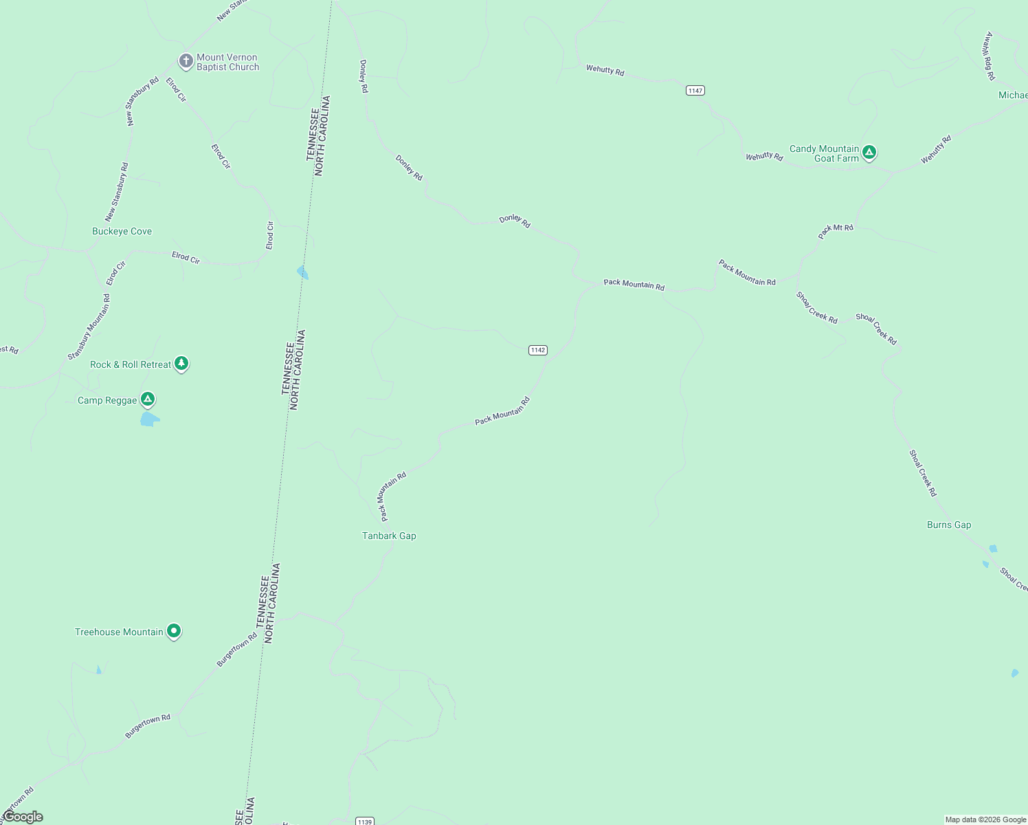 map of restaurants, bars, coffee shops, grocery stores, and more near 536-544 Pack Mountain Road in Murphy