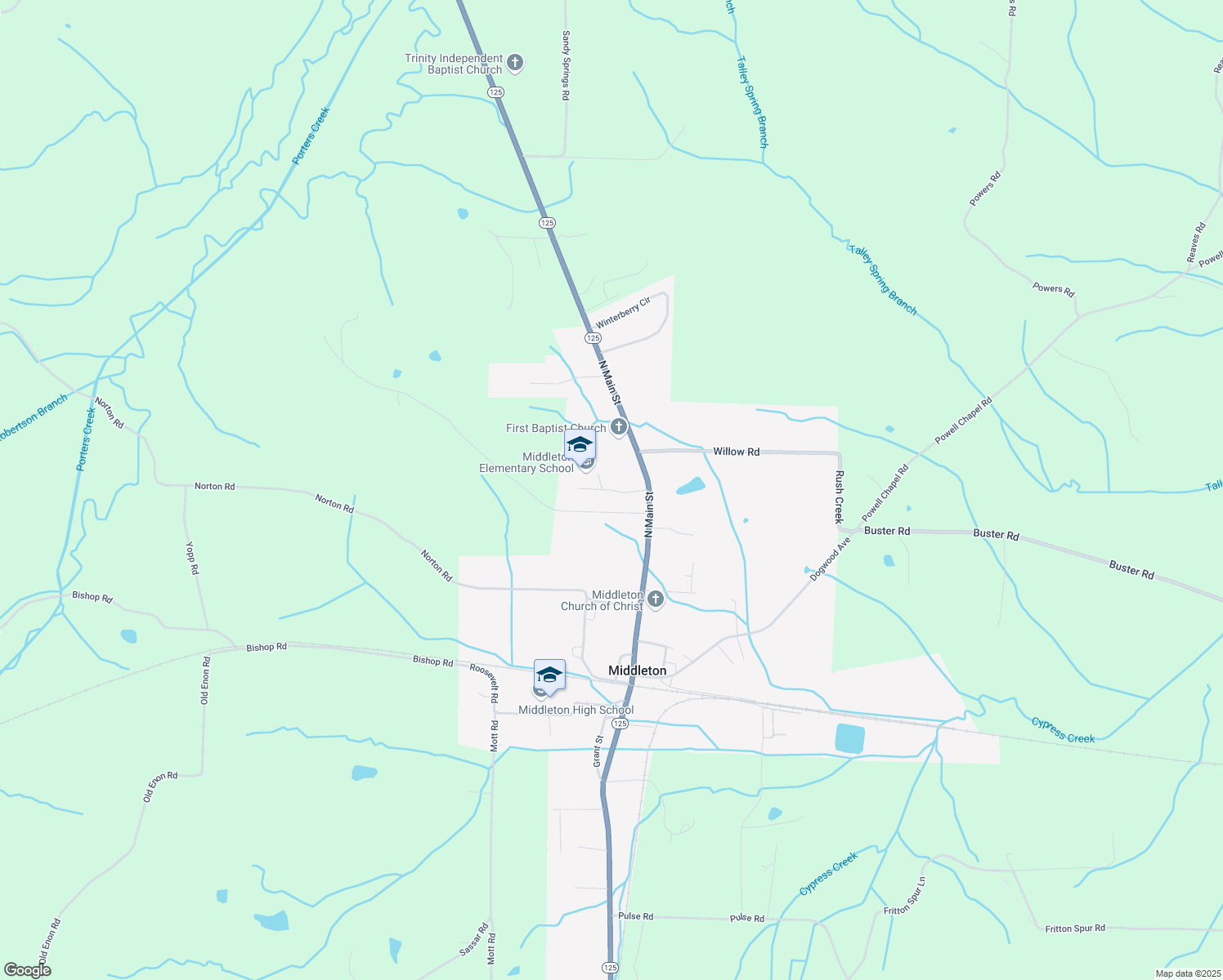 map of restaurants, bars, coffee shops, grocery stores, and more near Robin Court in Middleton