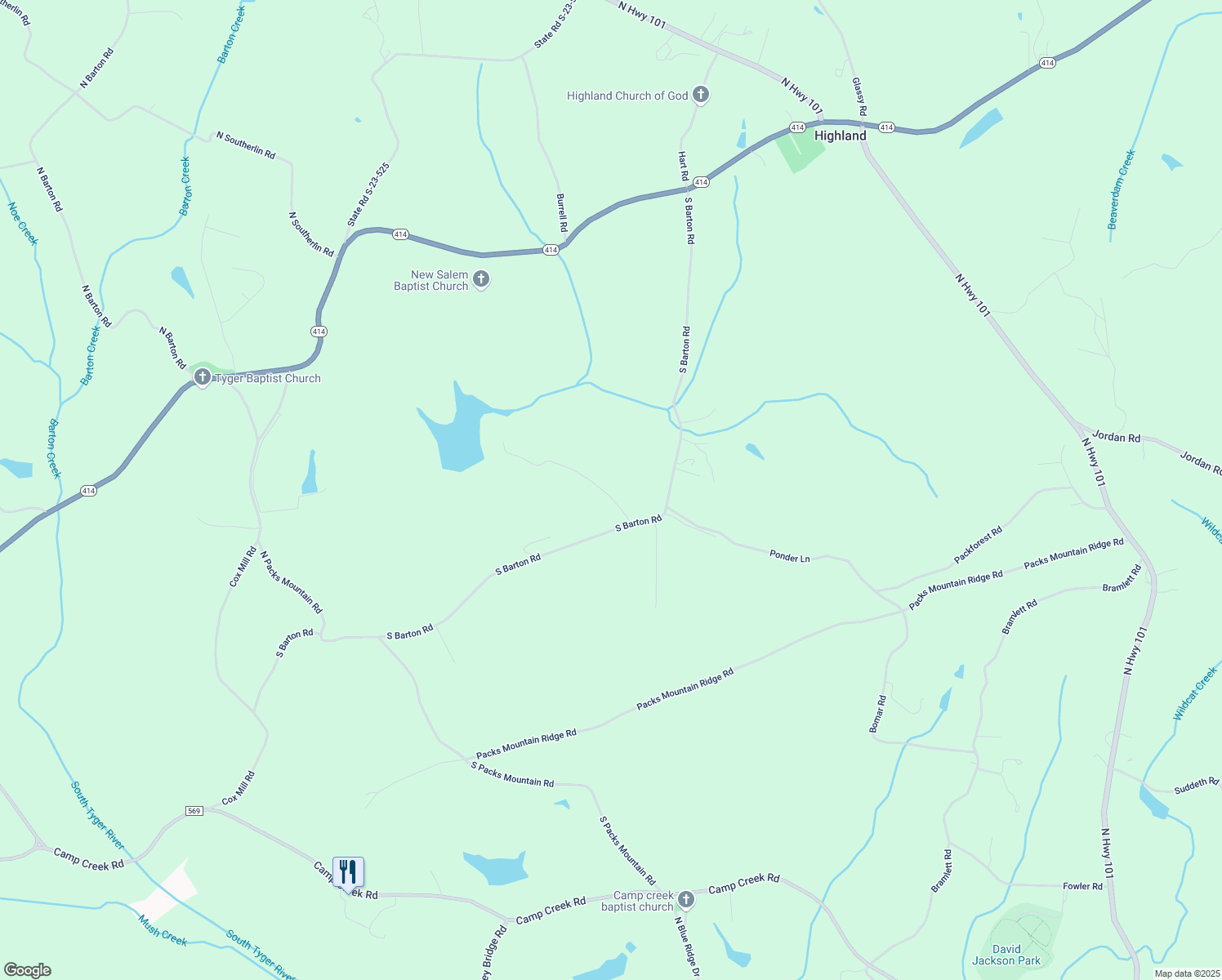 map of restaurants, bars, coffee shops, grocery stores, and more near 1334 South Barton Road in Taylors