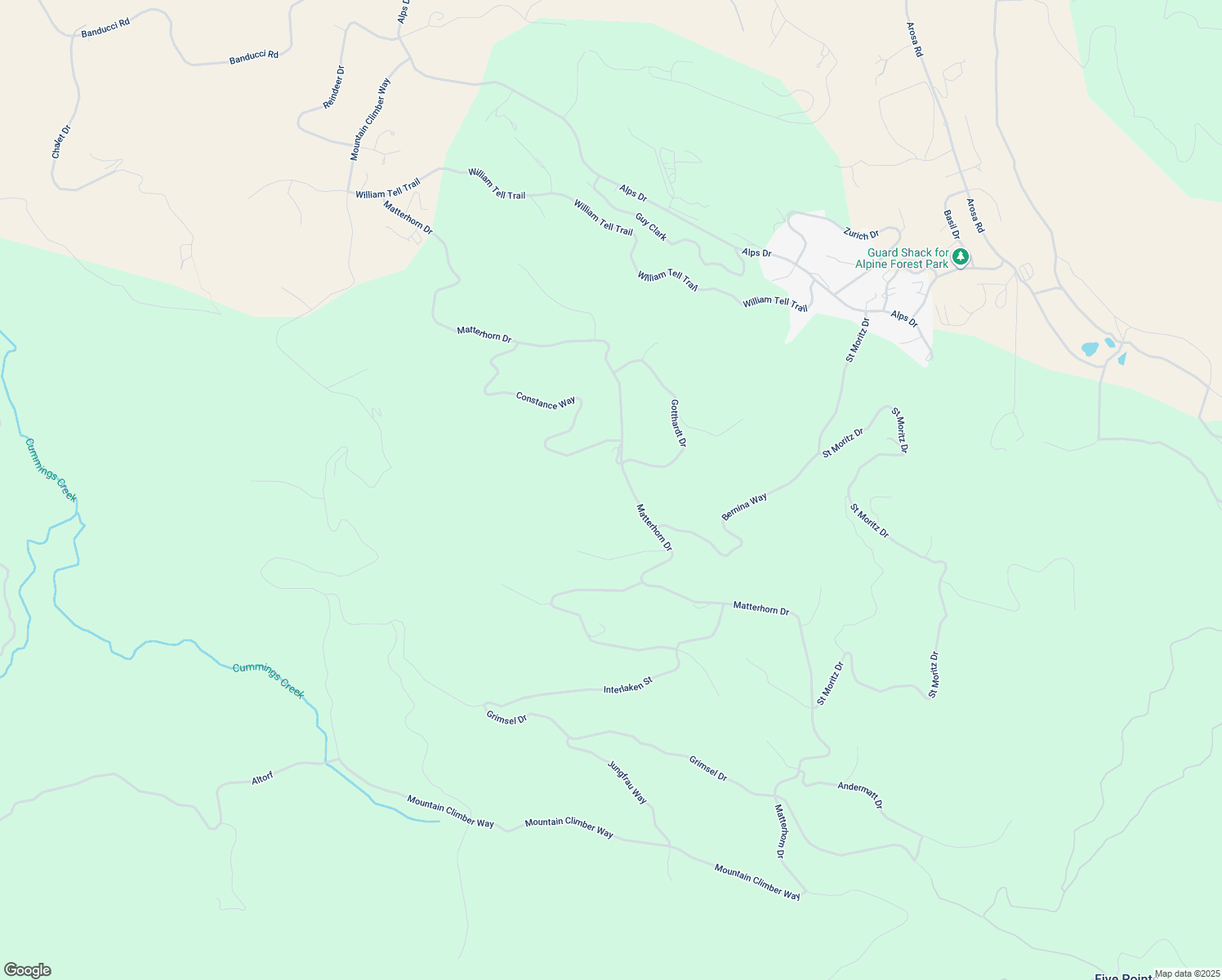map of restaurants, bars, coffee shops, grocery stores, and more near 17501 Matterhorn Drive in Tehachapi