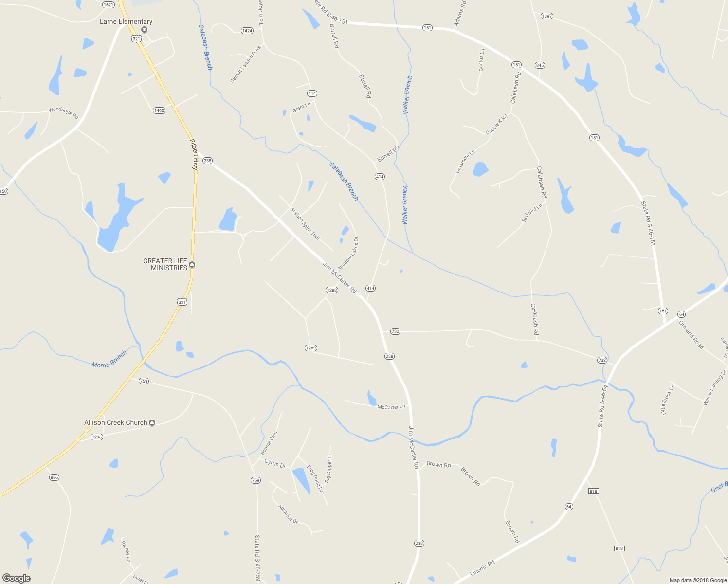 map of restaurants, bars, coffee shops, grocery stores, and more near 1982 Jim McCarter Road in Clover