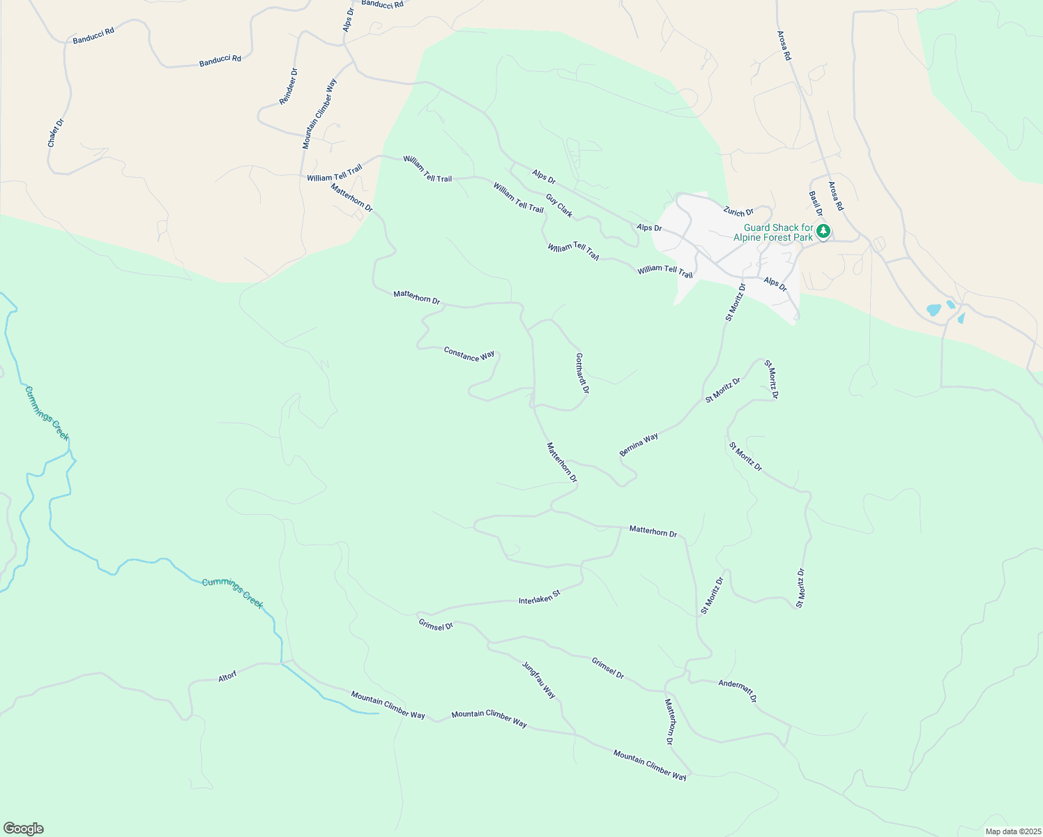 map of restaurants, bars, coffee shops, grocery stores, and more near 17501 Matterhorn Drive in Tehachapi